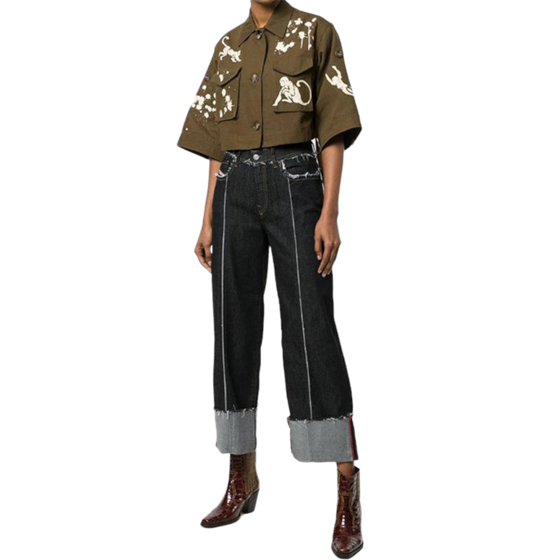 DIESEL WIDEE F 0699G Womens Jeans Denim Regular Straight High Waist Fit Pants