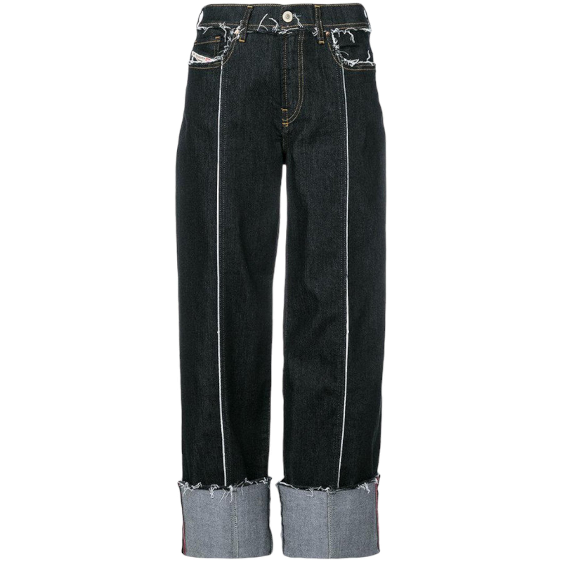 DIESEL WIDEE F 0699G Womens Jeans Denim Regular Straight High Waist Fit Pants