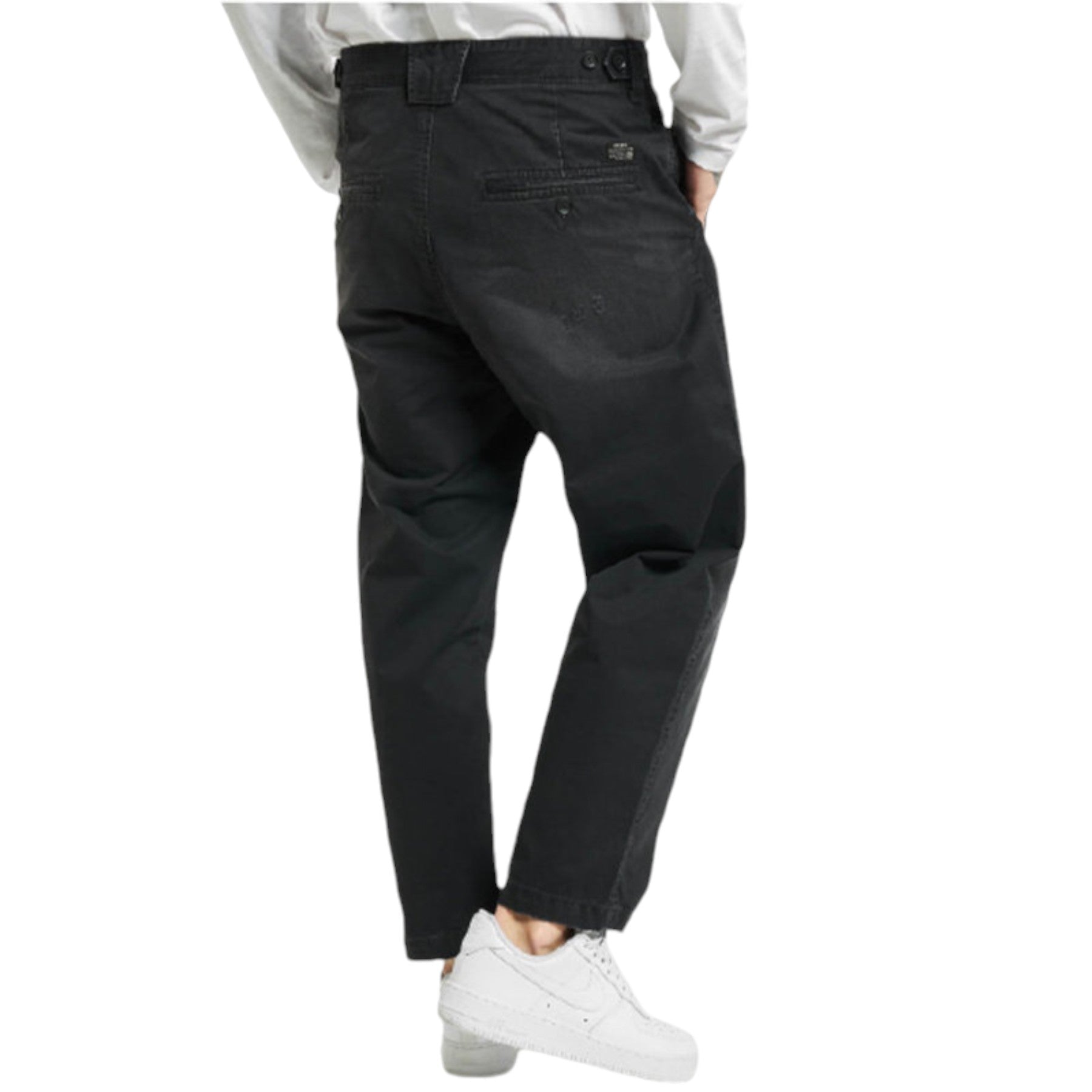 DIESEL P WEBBIN 0GAQS Mens Trousers Regular Relaxed Fit Casual Cargo Pants Black