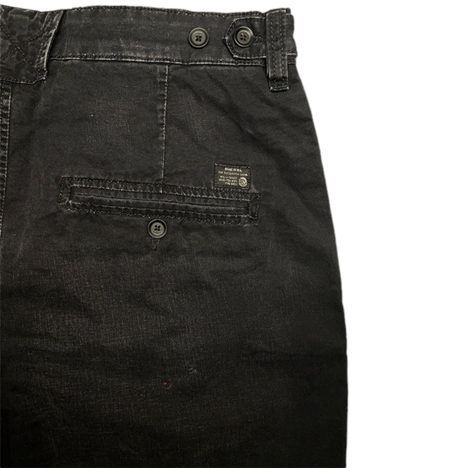 DIESEL P WEBBIN 0GAQS Mens Trousers Regular Relaxed Fit Casual Cargo Pants Black