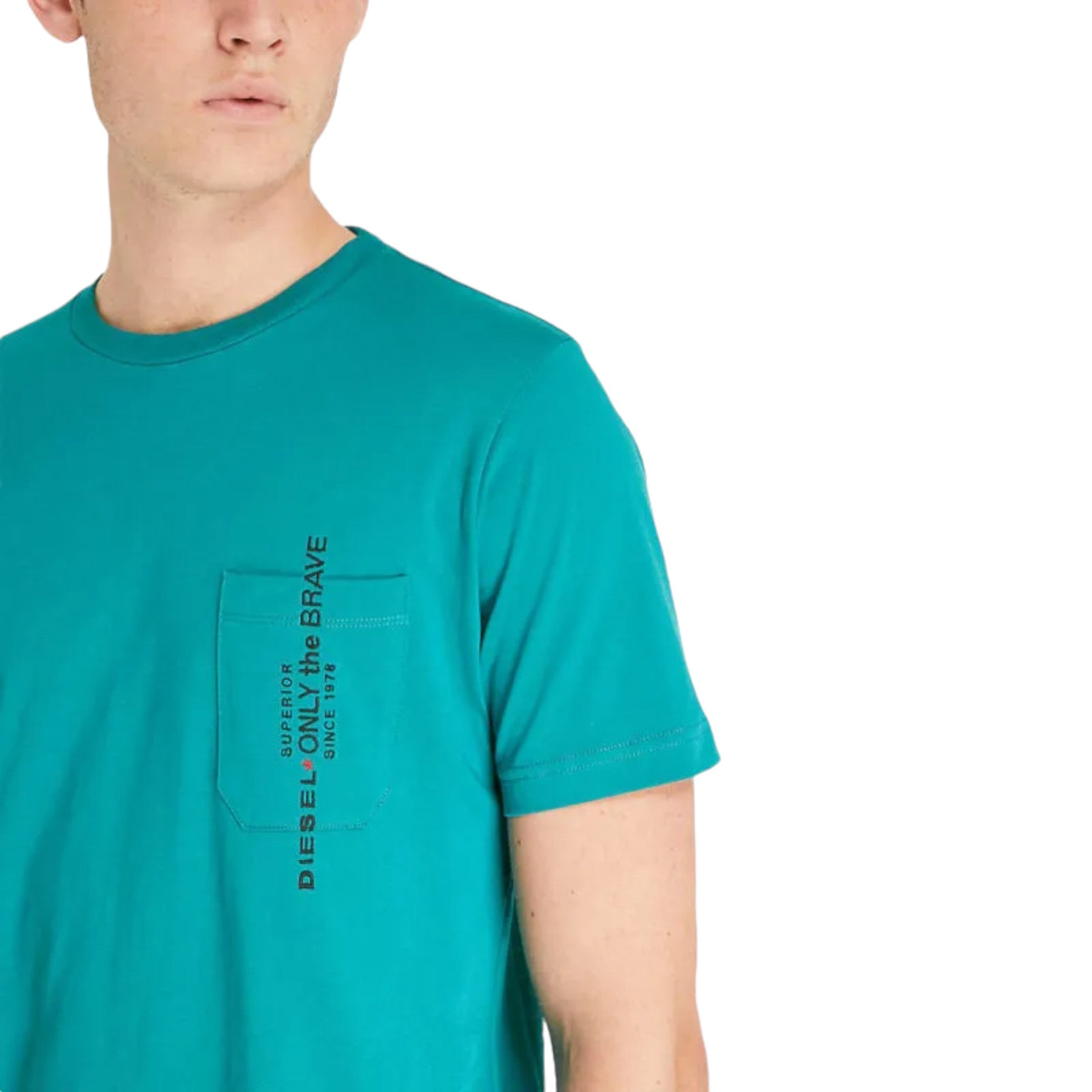 DIESEL T JUST POCKET Mens T-Shirt Short Sleeve Crew Neck Casual Loose Fit