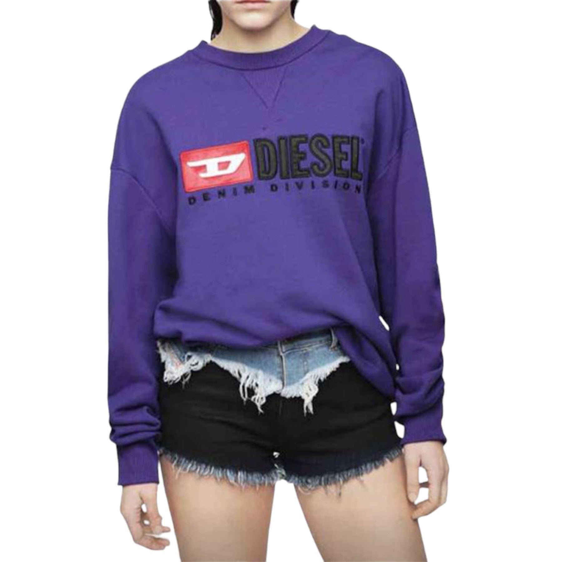 Diesel F ARAP Womens Sweatshirts Crew Neck Oversized Classic Pullover Sweaters