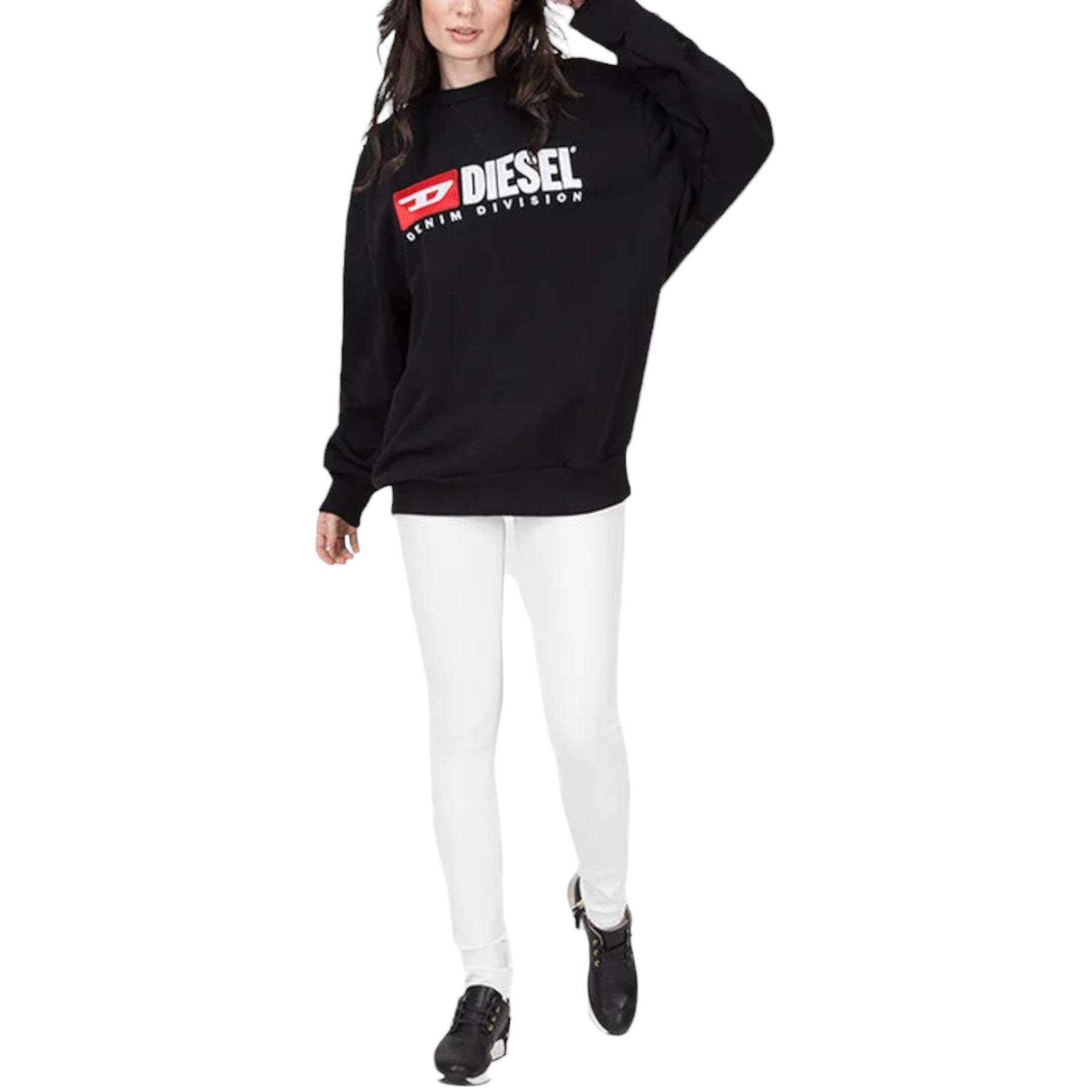 Diesel F ARAP Womens Sweatshirts Crew Neck Oversized Classic Pullover Sweaters