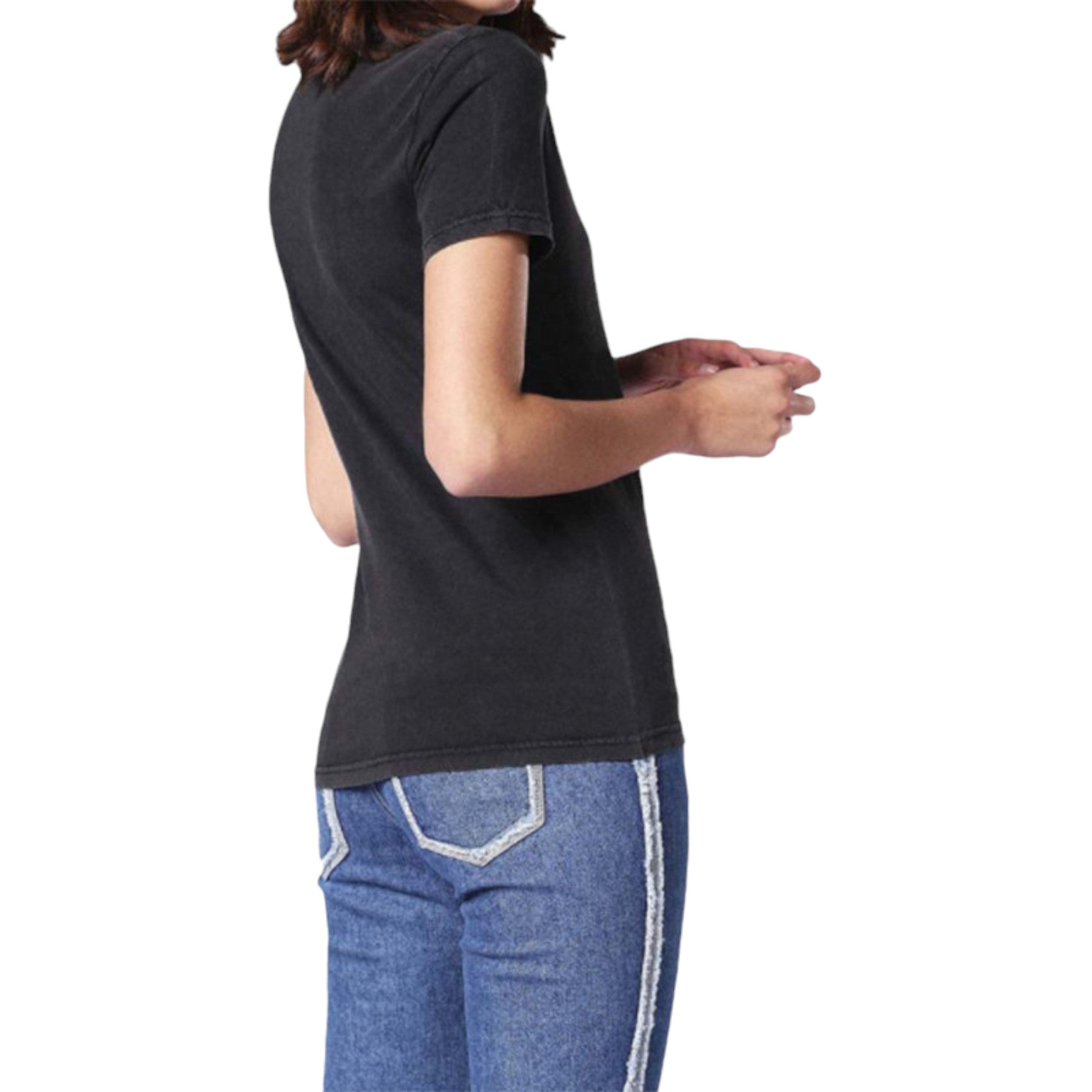 DIESEL T-SILY-H Womens T Shirts Crew Neck Short Sleeves Regular Fit Casual Tops