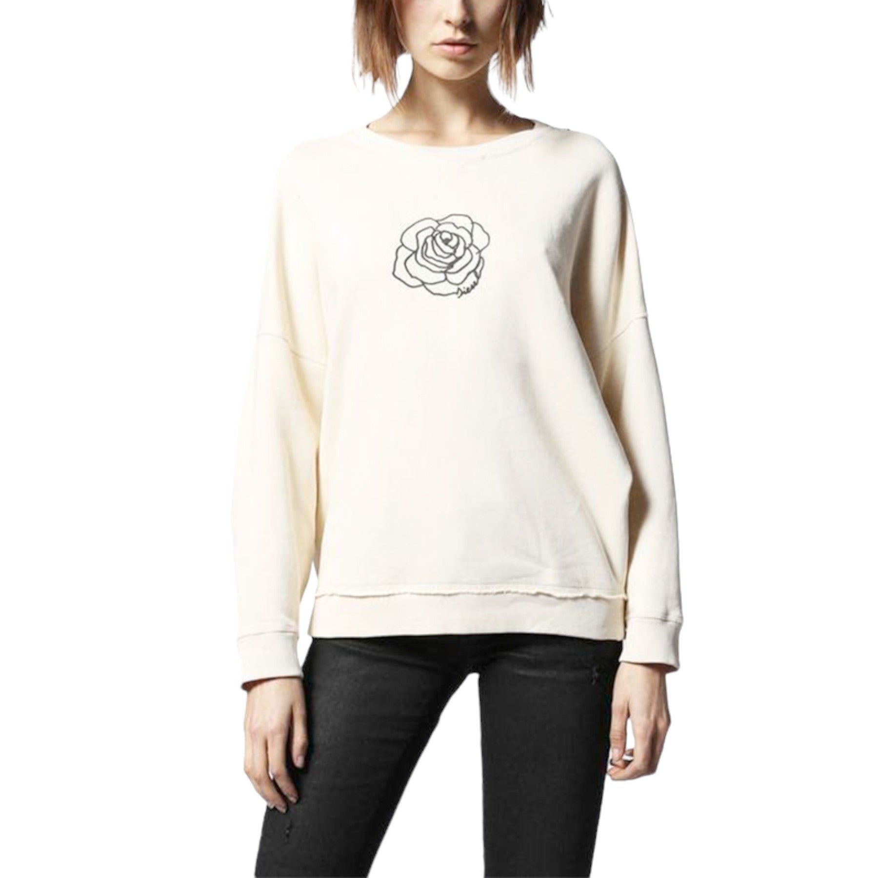 DIESEL F GERTRUDE Z Womens Oversize Sweatshirts Casual Jumper Cotton Cardigan