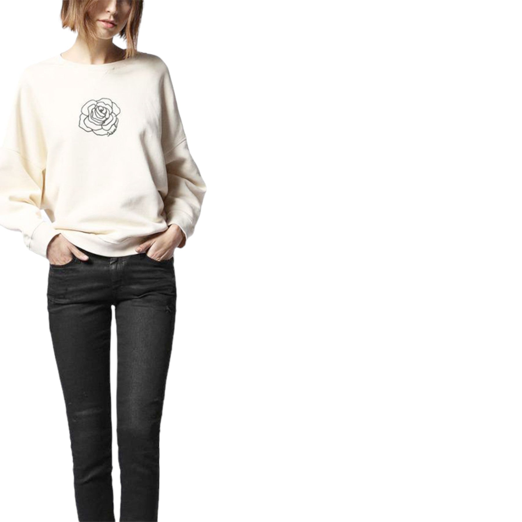 DIESEL F GERTRUDE Z Womens Oversize Sweatshirts Casual Jumper Cotton Cardigan