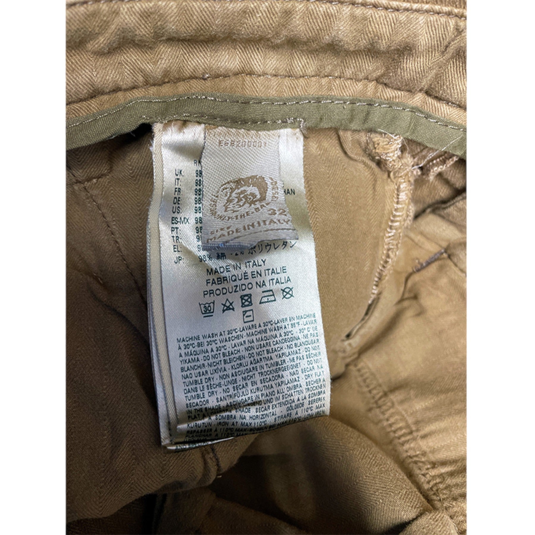 DIESEL SLIM CHINO 0848Q Mens Chino Trousers Sweat Slim Fit Stretch Casual Pants