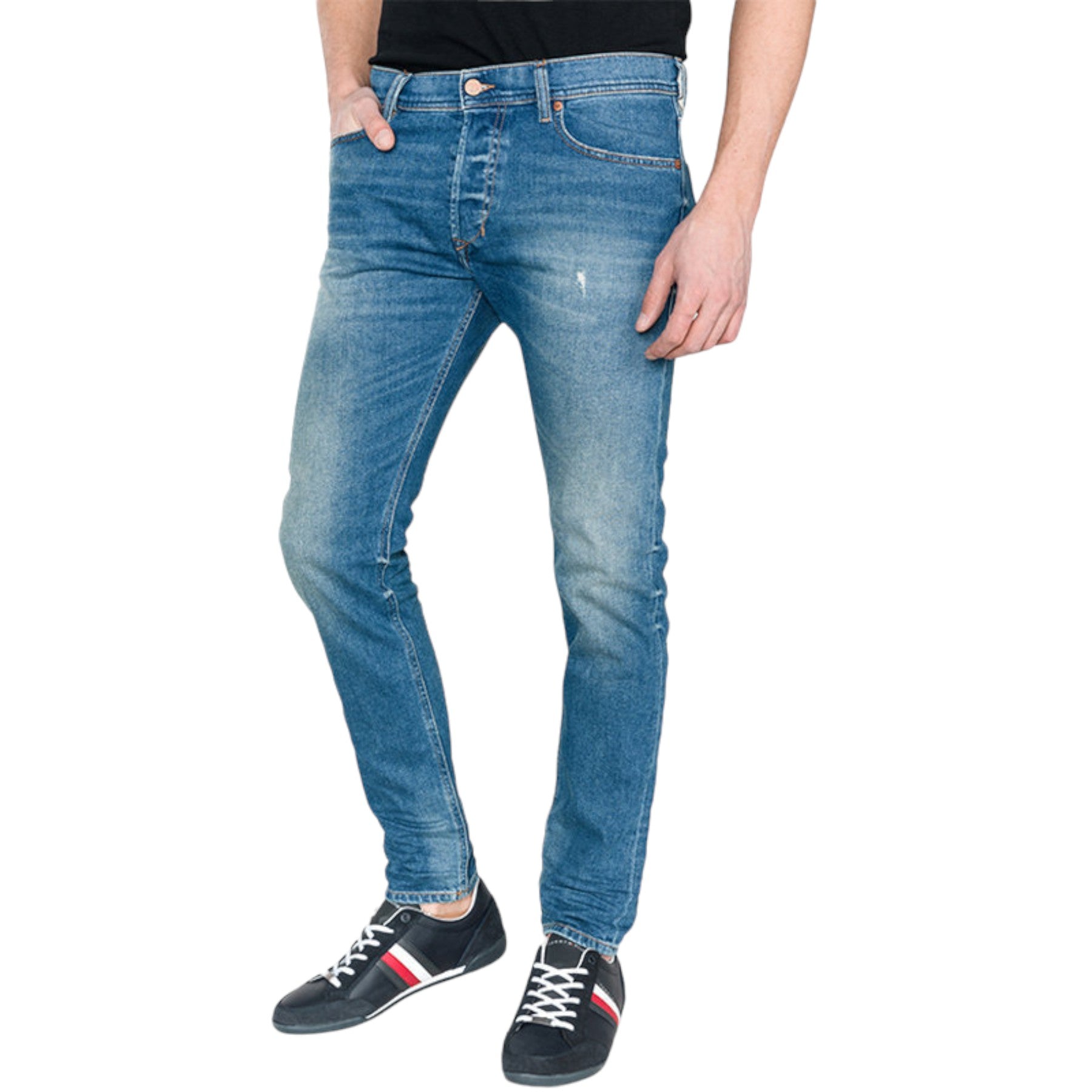 DIESEL TEPPHAR 089AW Mens Jeans Denim Slim Carrot Fit Cotton Stretch Casual Pant