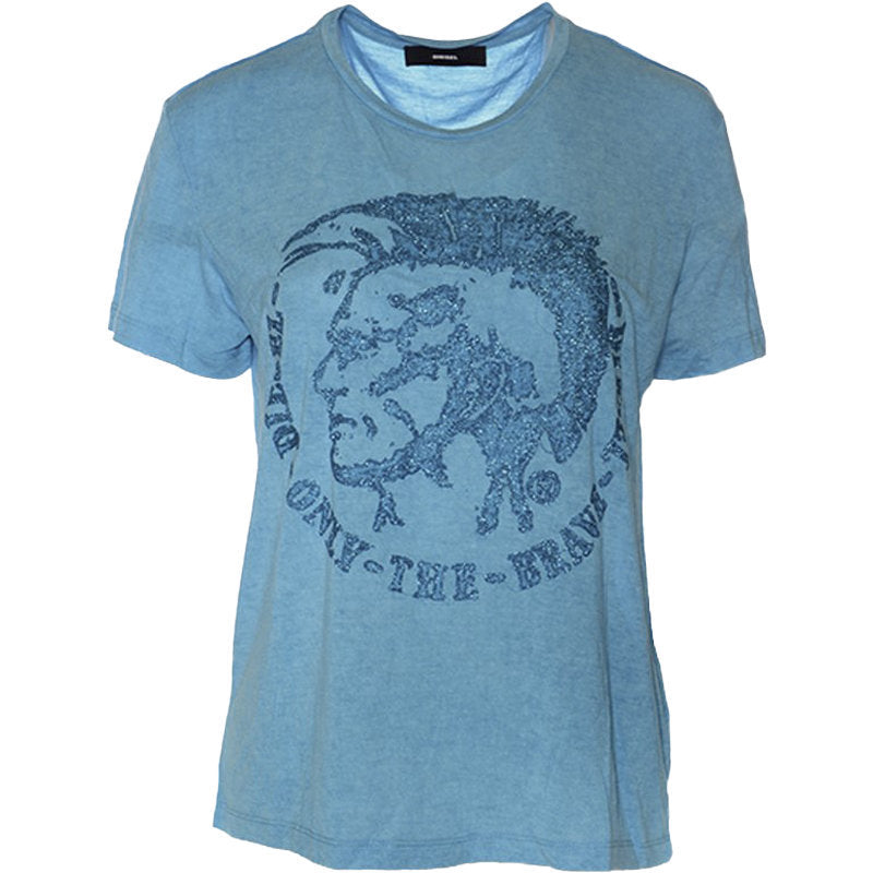 DIESEL T MORI Womens T Shirt Crew Neck Short Sleeve Casual Summer Cotton Top NEW