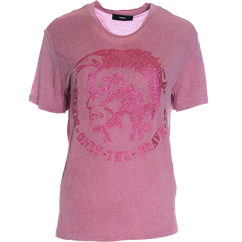 DIESEL T MORI Womens T Shirt Crew Neck Short Sleeve Casual Summer Cotton Top NEW