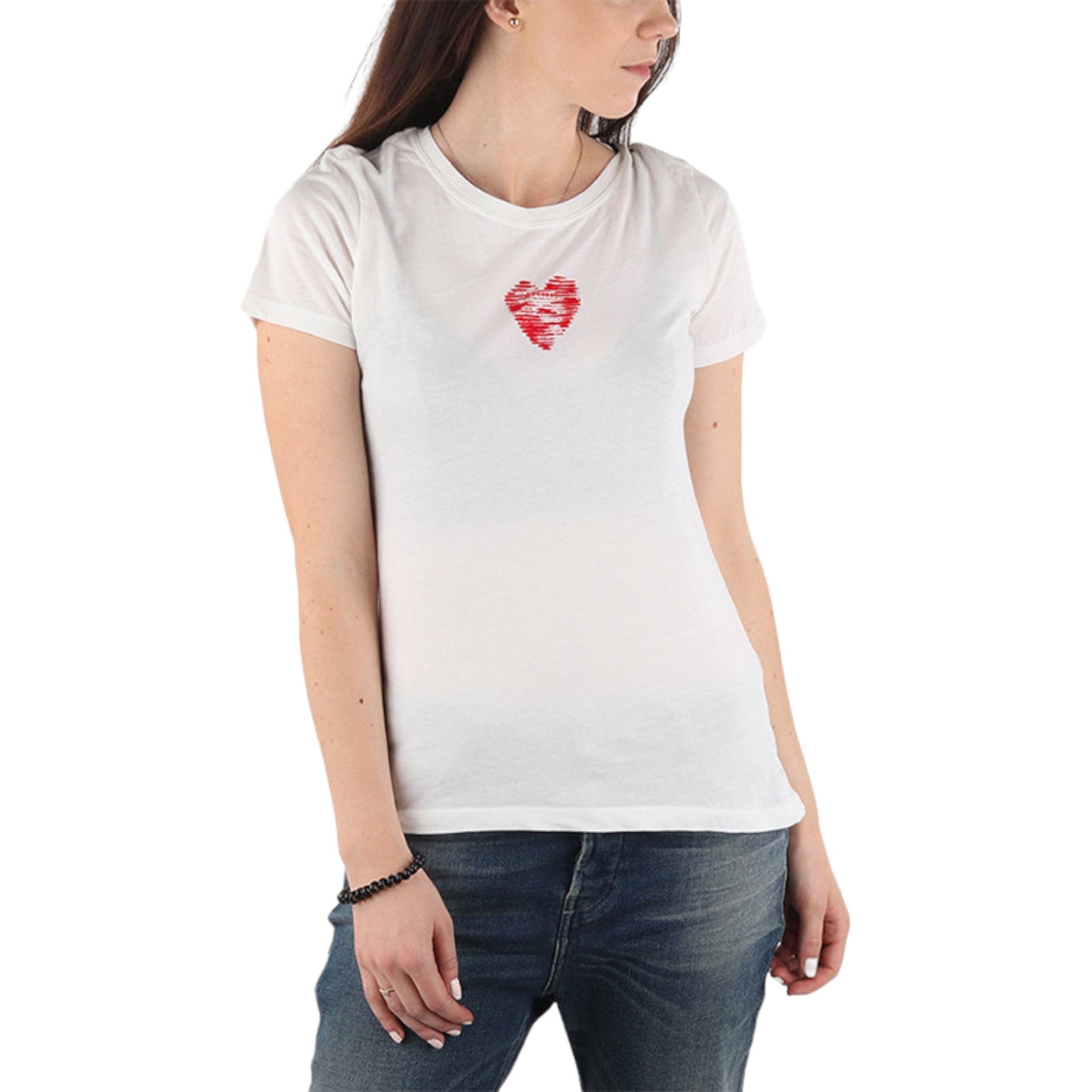 DIESEL T SILY C Womens T Shirt Crew Neck Short Sleeve Top Casual Summer Tee NEW