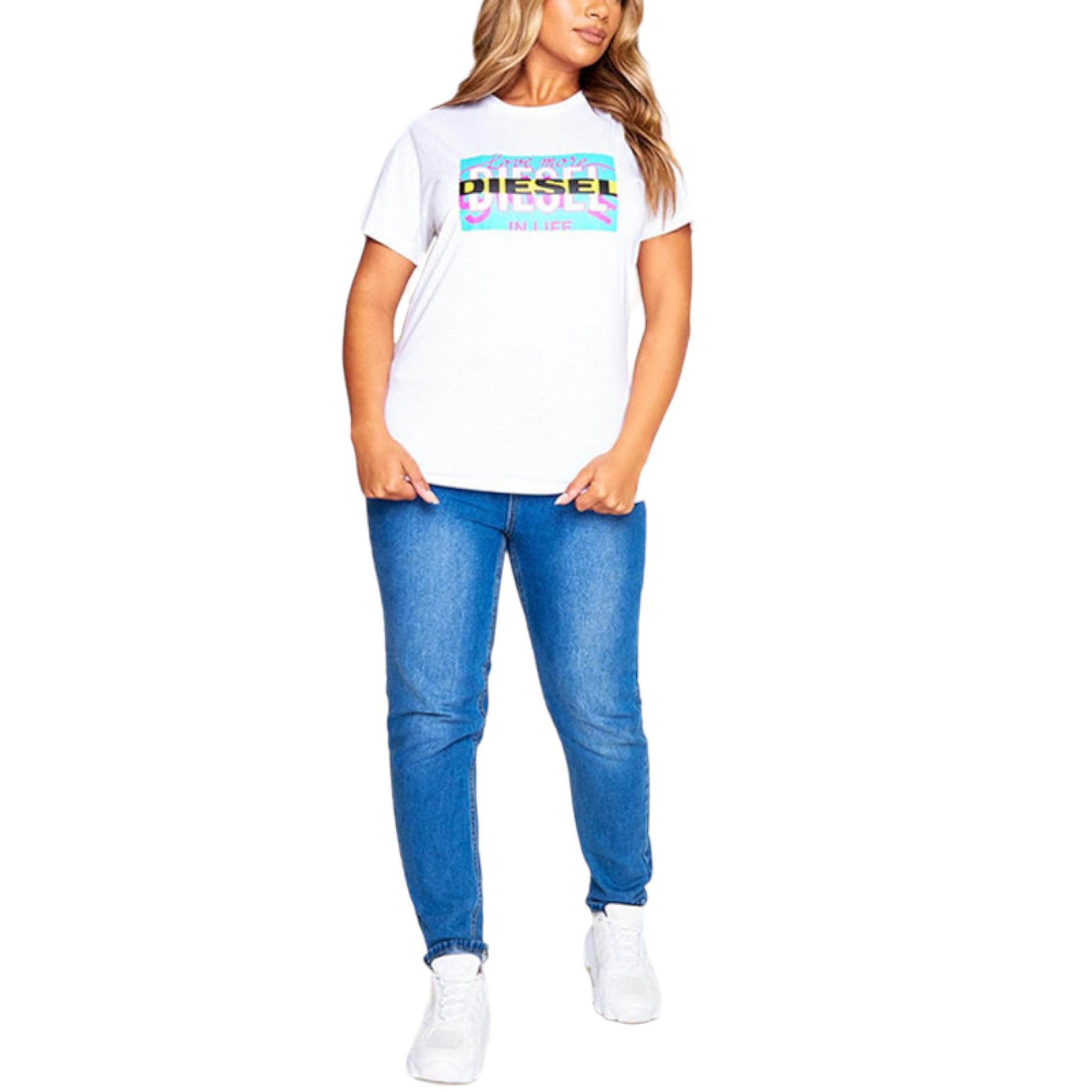 DIESEL T LIGA Womens T Shirt Crew Neck Short Sleeve Top Casual Summer Tee NEW