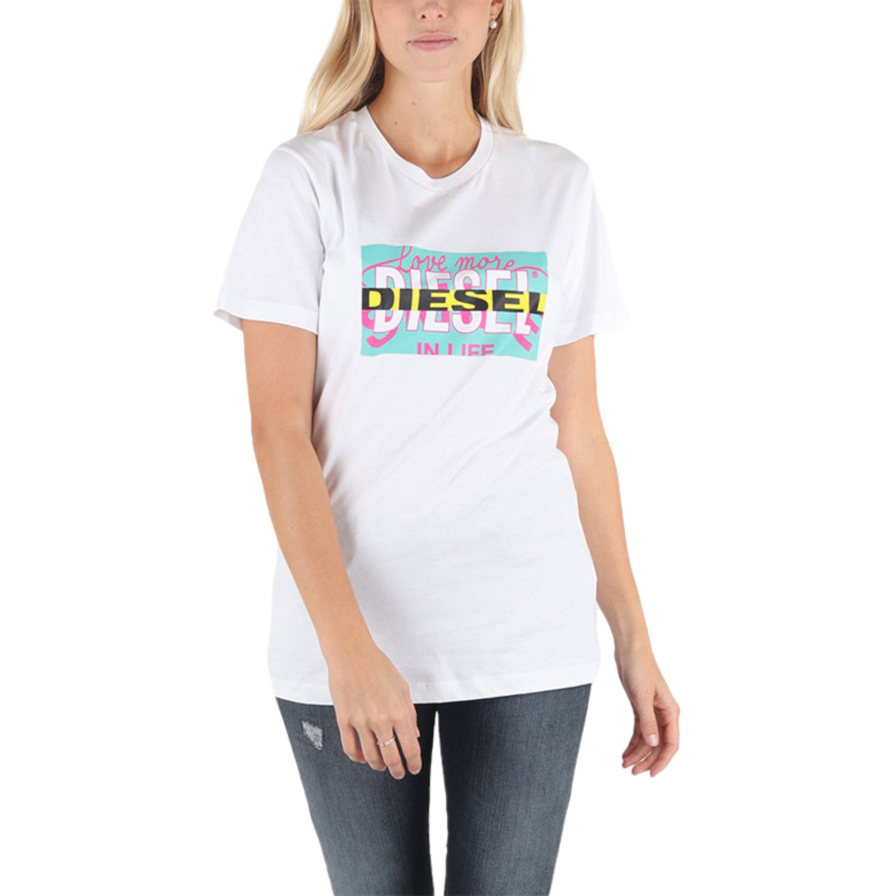 DIESEL T LIGA Womens T Shirt Crew Neck Short Sleeve Top Casual Summer Tee NEW