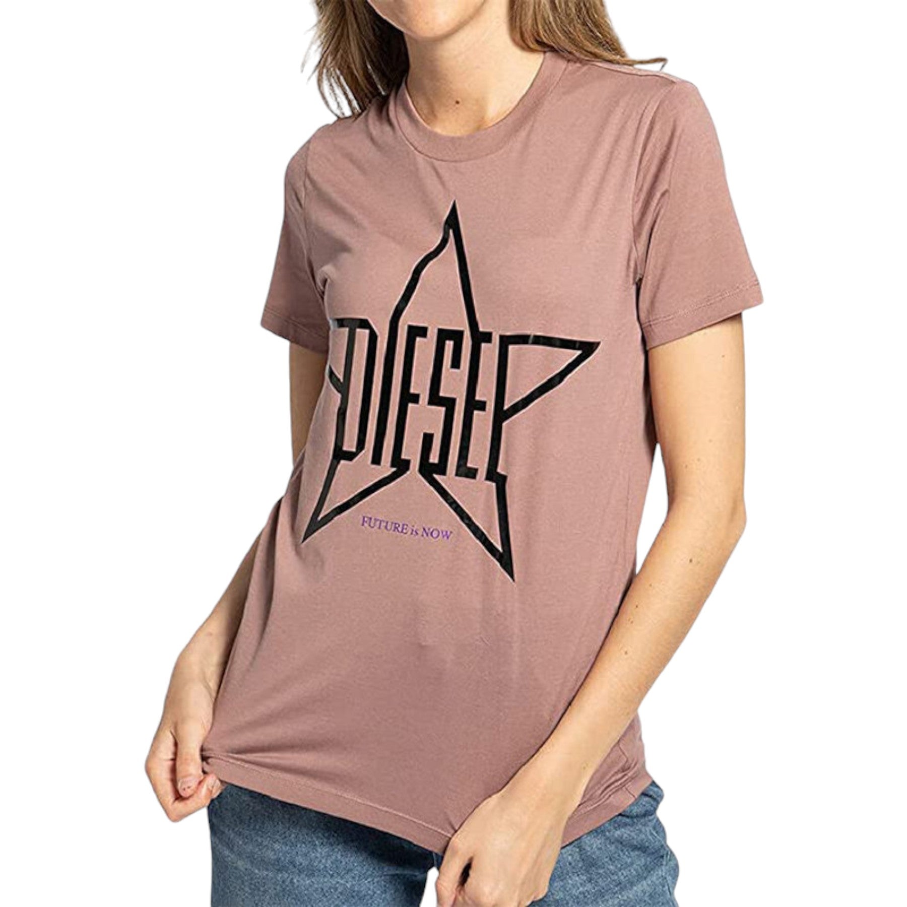 DIESEL T SILY ZA Womens T Shirt Crew Neck Short Sleeve Top Casual Summer Tee NEW