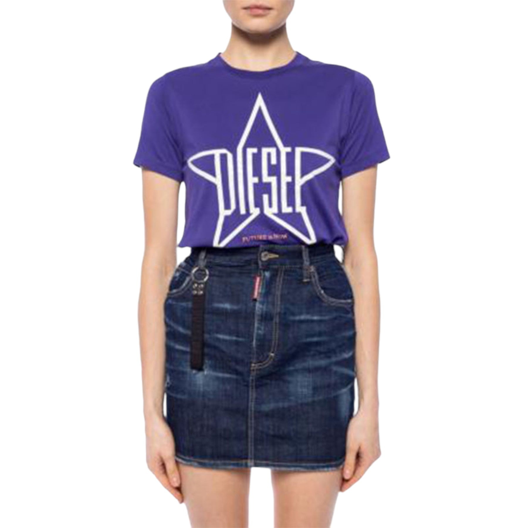 DIESEL T SILY ZA Womens T Shirt Crew Neck Short Sleeve Top Casual Summer Tee NEW