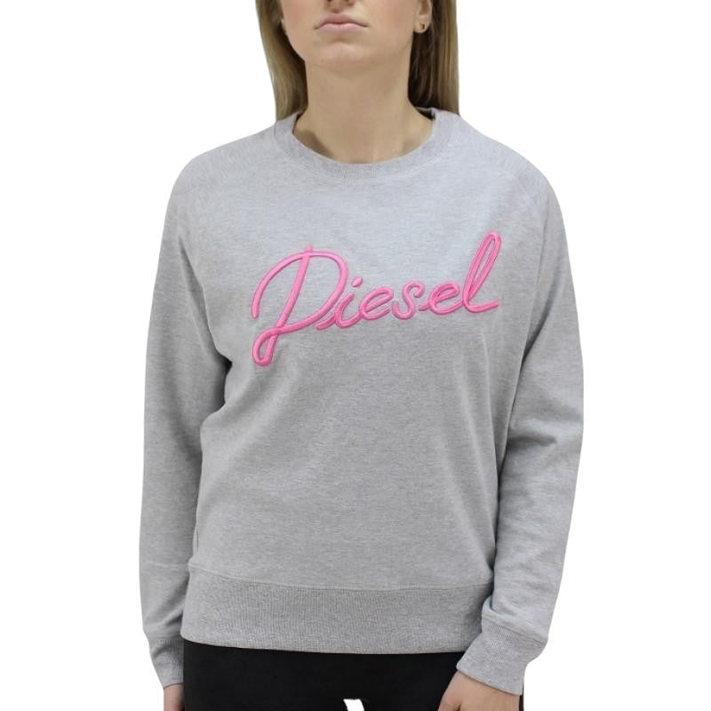 DIESEL F GERTRUDE Womens Sweatshirts Crew Neck Ribbed Casual Pullover Jumper Top