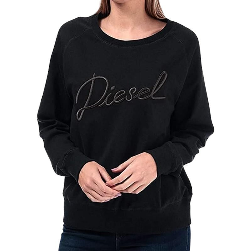 DIESEL F GERTRUDE Womens Sweatshirts Crew Neck Ribbed Casual Pullover Jumper Top