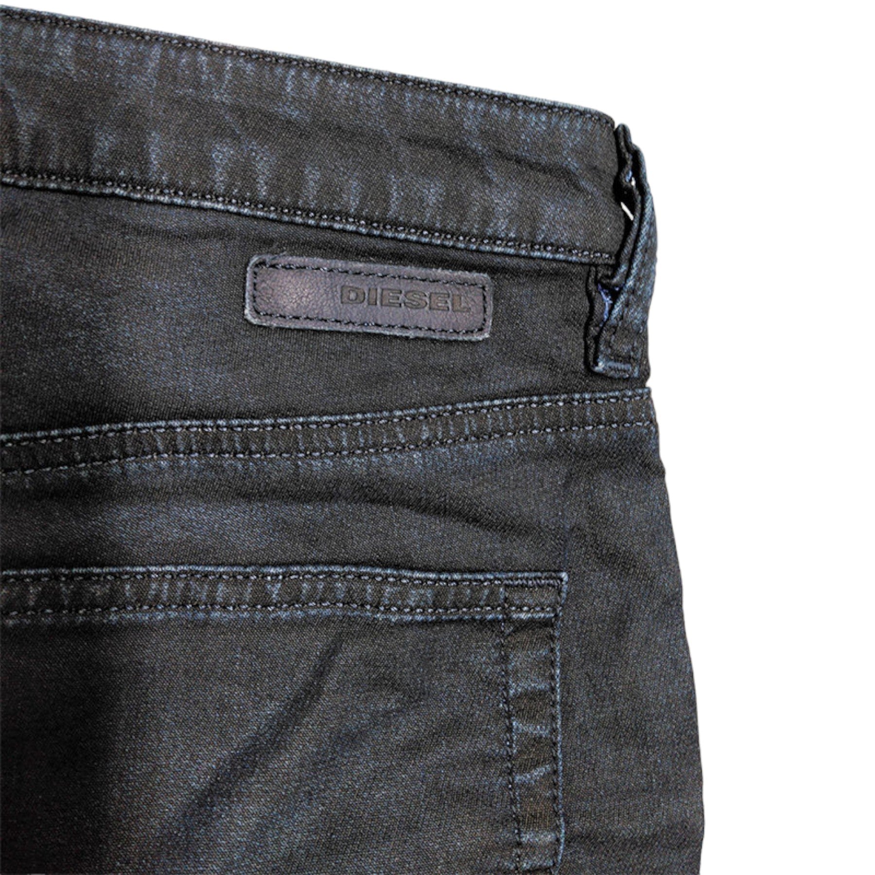 DIESEL RIZZO NE 0681S Womens Denim Jeans Stretchy Slim Fit Blue Sweat Jogg Pants