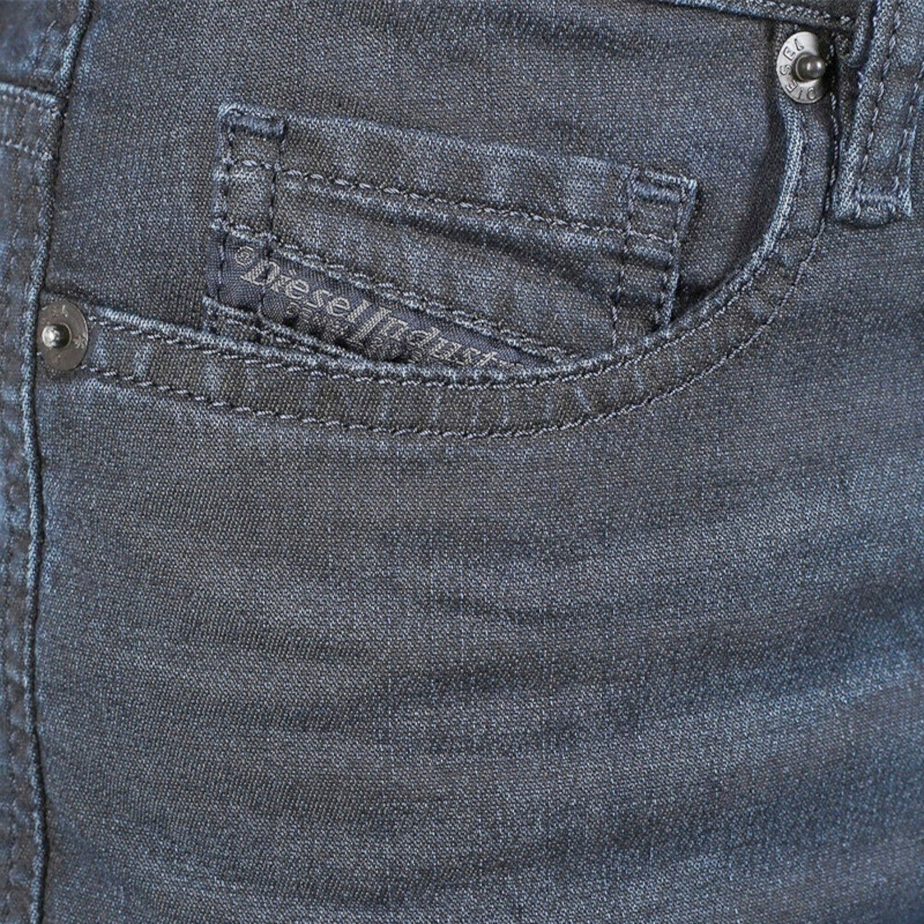 DIESEL RIZZO NE 0681S Womens Denim Jeans Stretchy Slim Fit Blue Sweat Jogg Pants