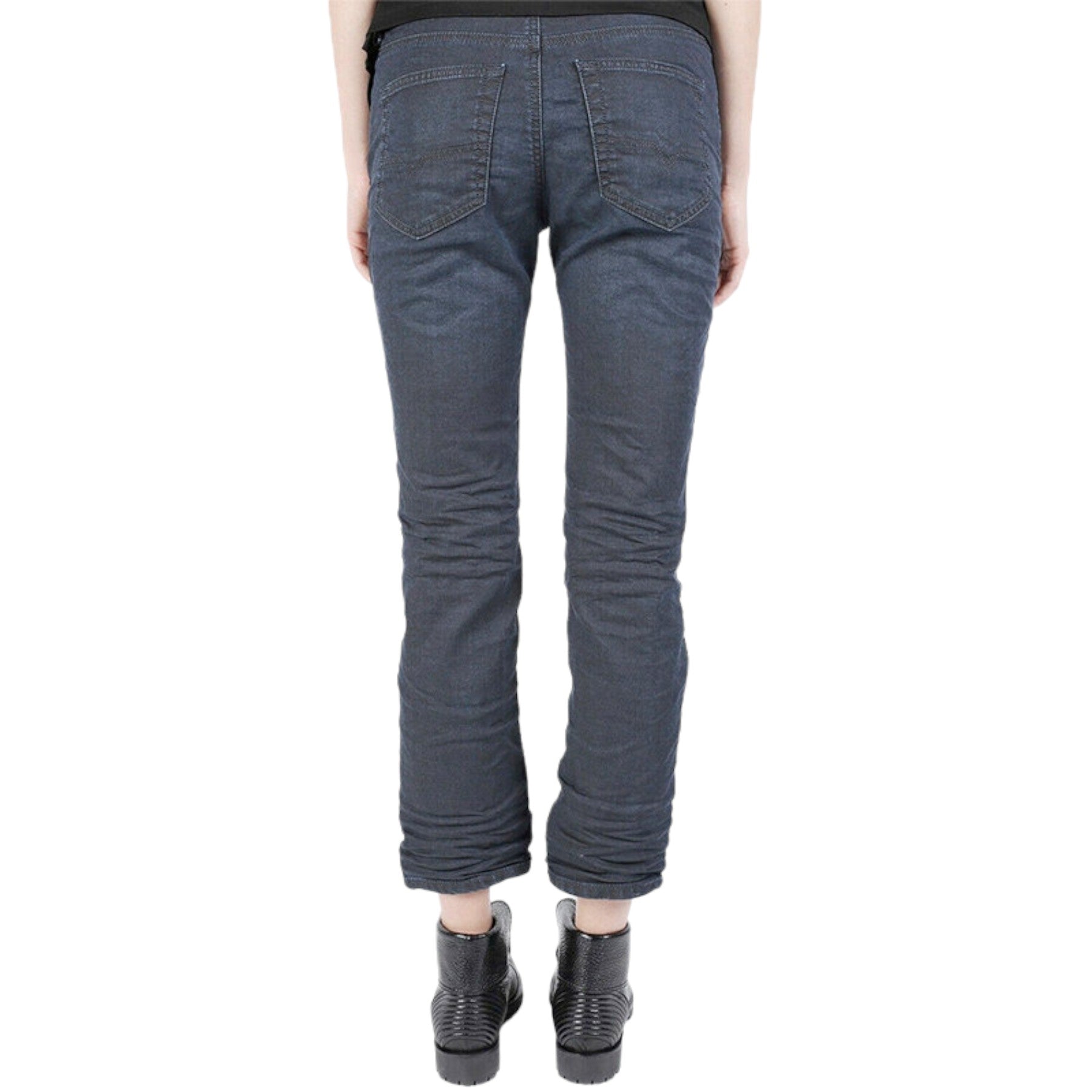 DIESEL RIZZO NE 0681S Womens Denim Jeans Stretchy Slim Fit Blue Sweat Jogg Pants