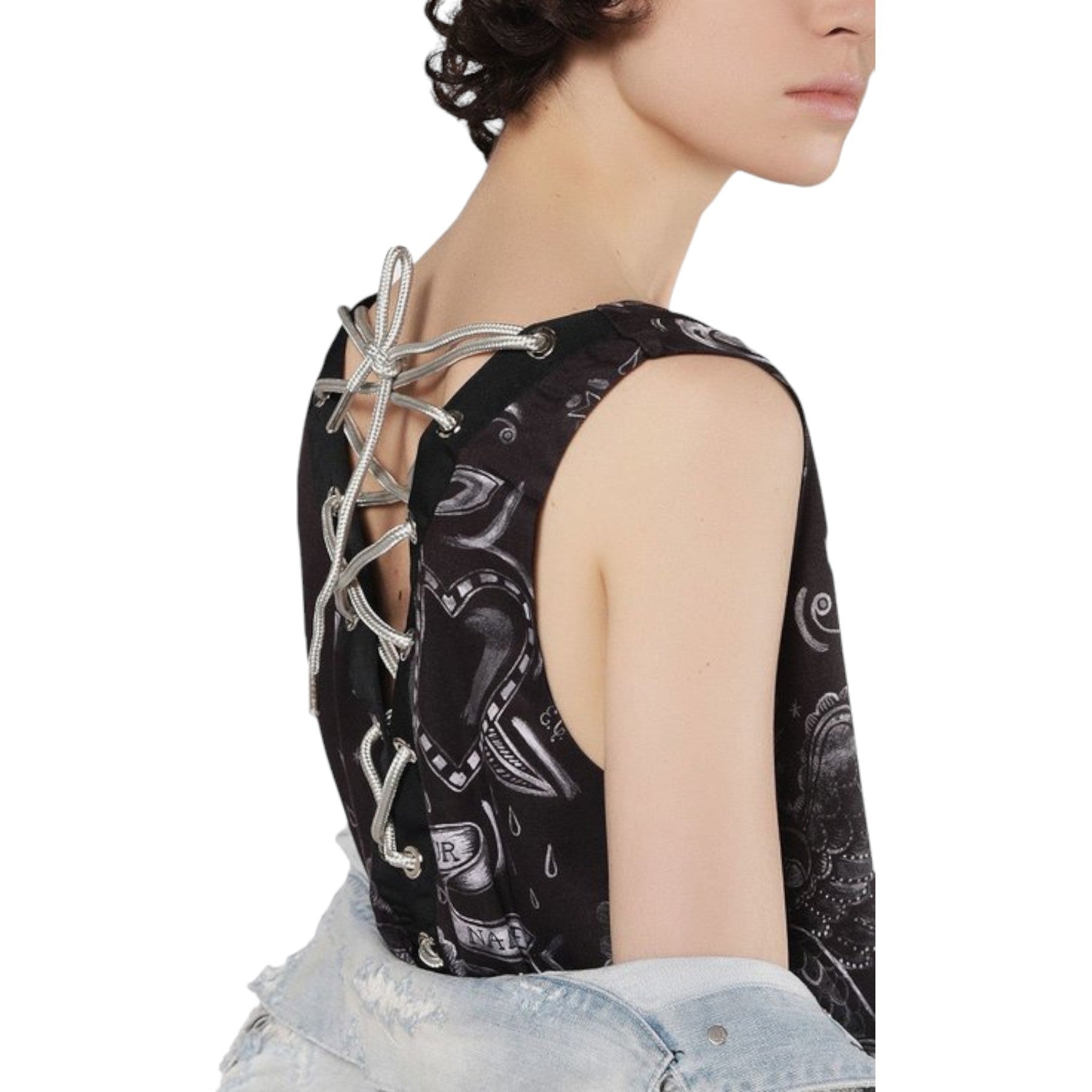 DIESEL D MAY Womens Long Dress V Neck Ebony Casual Party Outwear Sleeveless Top