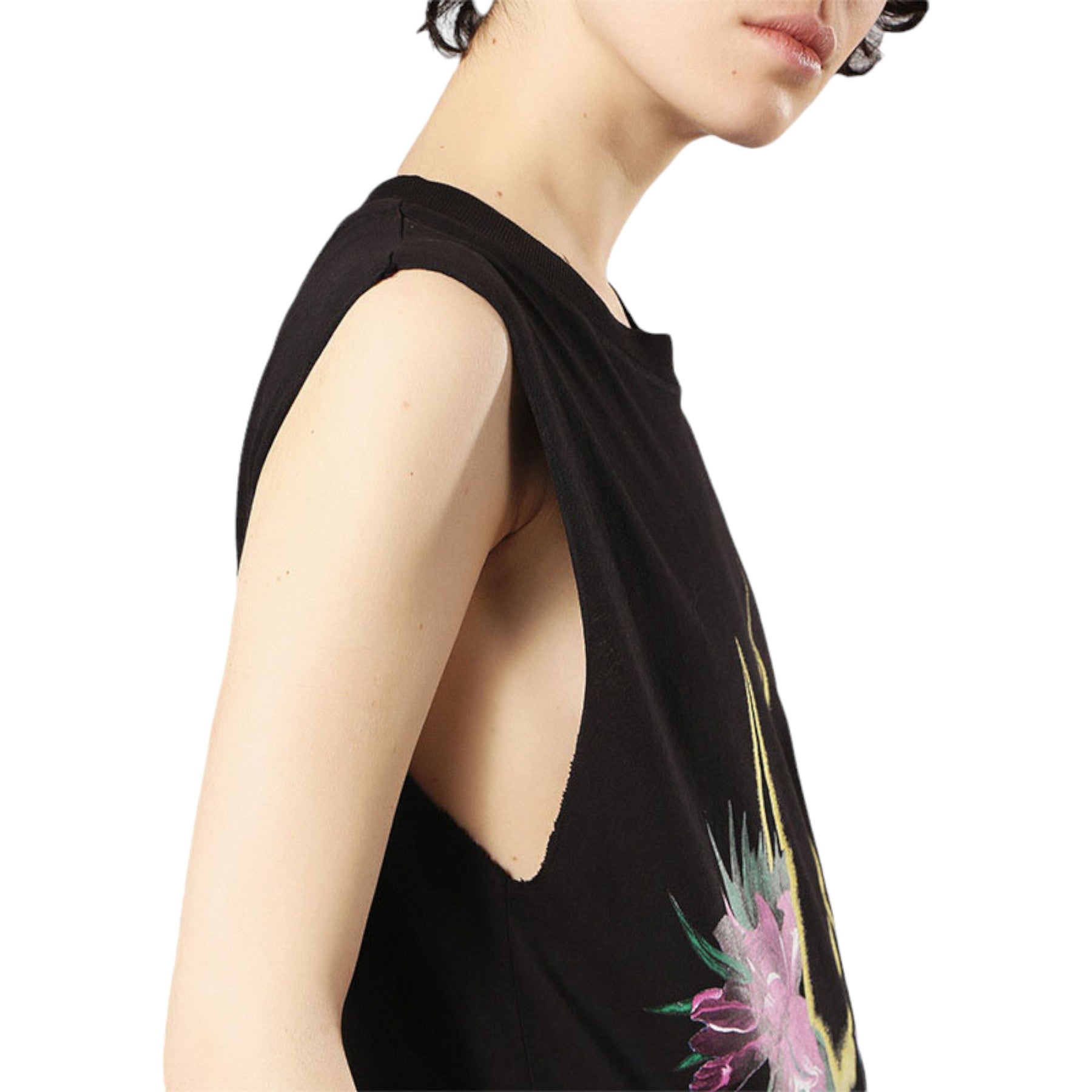 DIESEL T WESSY Womens T-Shirt Summer Ebony Casual Party Outwear Sleeveless Top