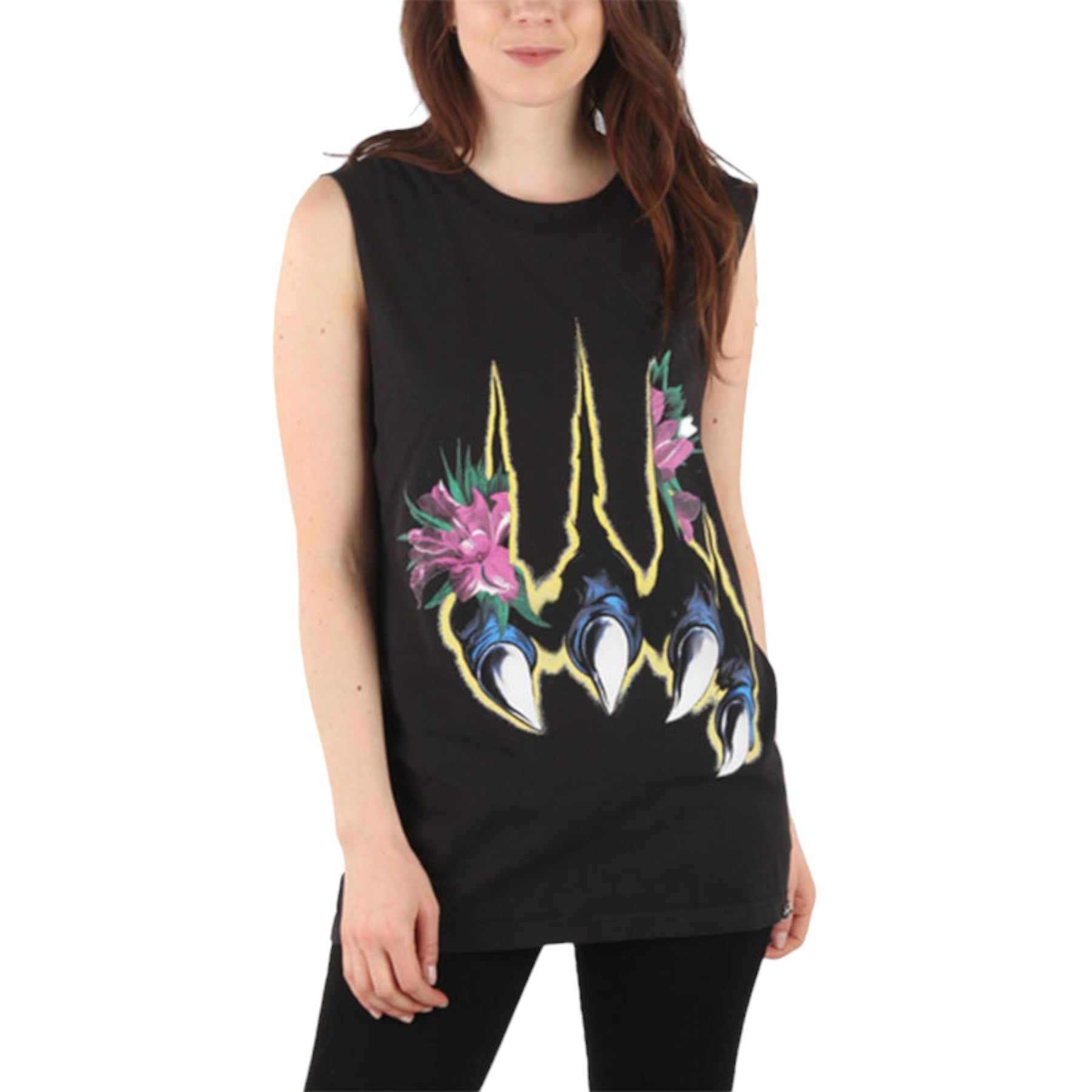 DIESEL T WESSY Womens T-Shirt Summer Ebony Casual Party Outwear Sleeveless Top