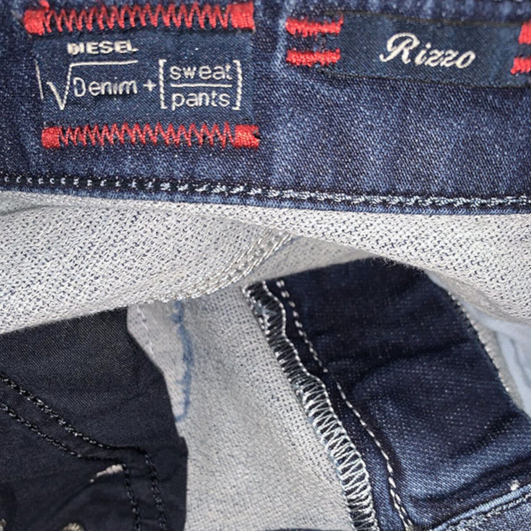 DIESEL RIZZO NE 0670U Womens Denim Sweat Jogg Jeans Trouser Stretch Casual Pants