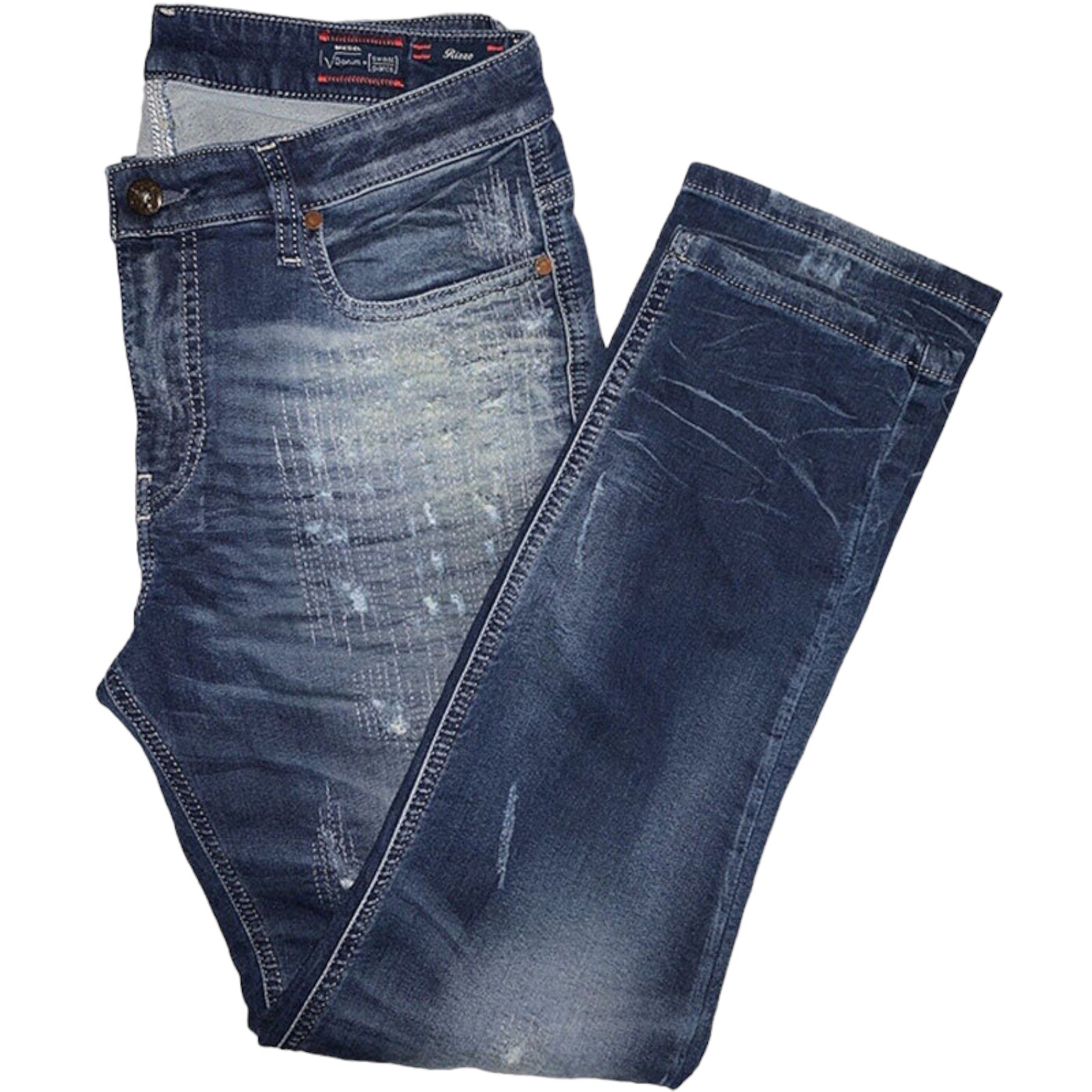 DIESEL RIZZO NE 0670U Womens Denim Sweat Jogg Jeans Trouser Stretch Casual Pants