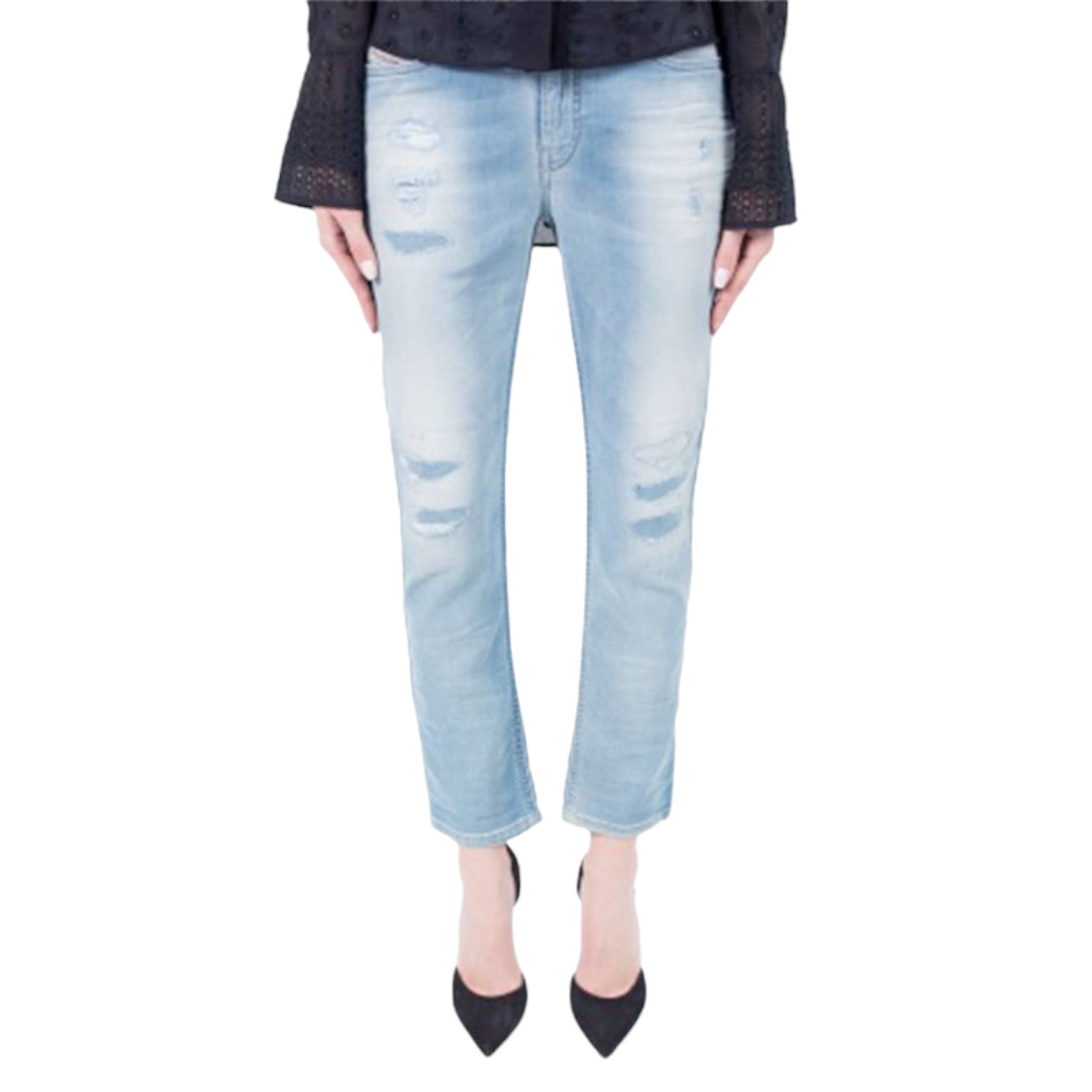DIESEL RIZZO NE 0673M Womens Denim Jeans Stretch Trouser Casual Sweat Jogg Pants