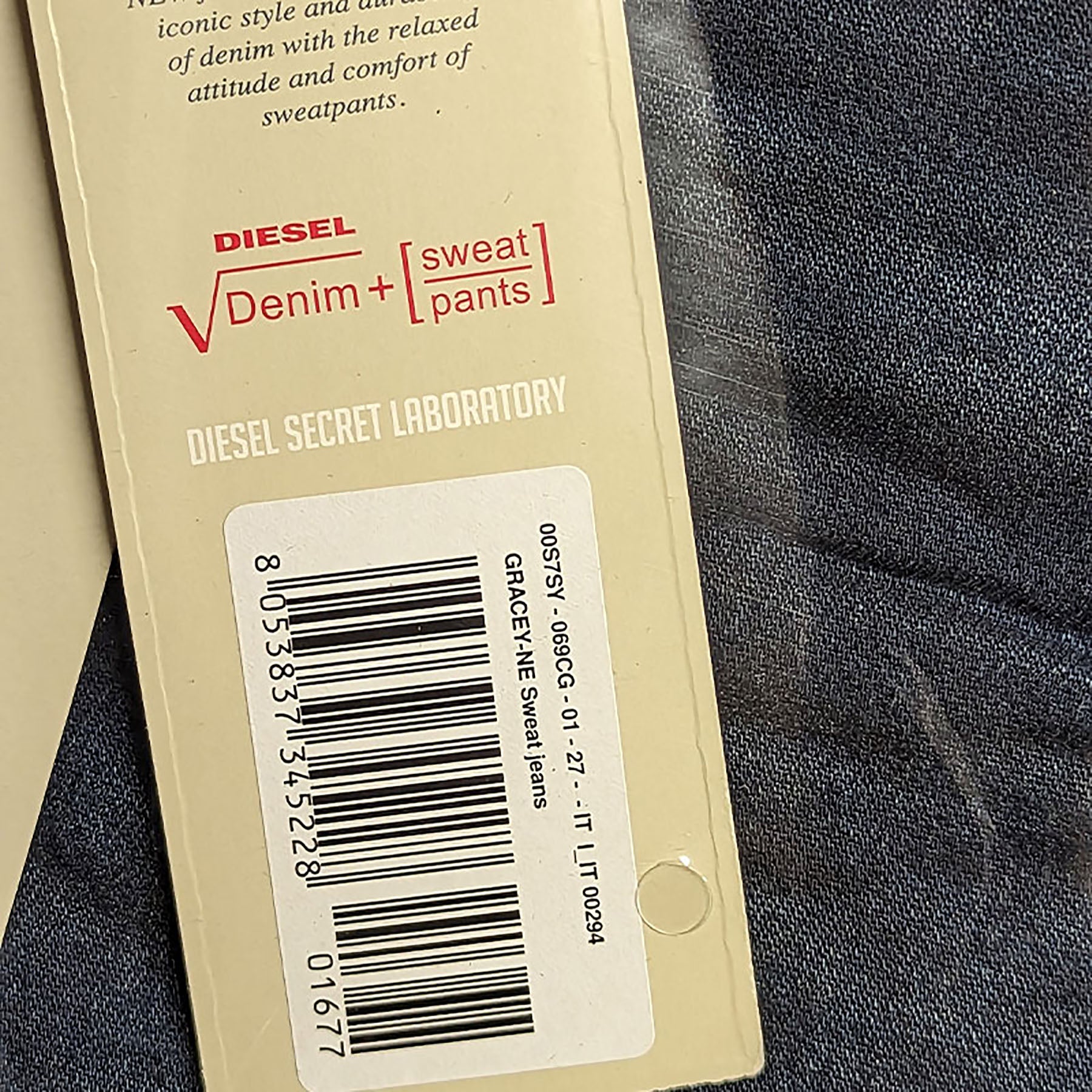 DIESEL GRACEY NE 069CG Womens Denim Jeans Skinny Leg Casual Sweat Jogg Pants NEW