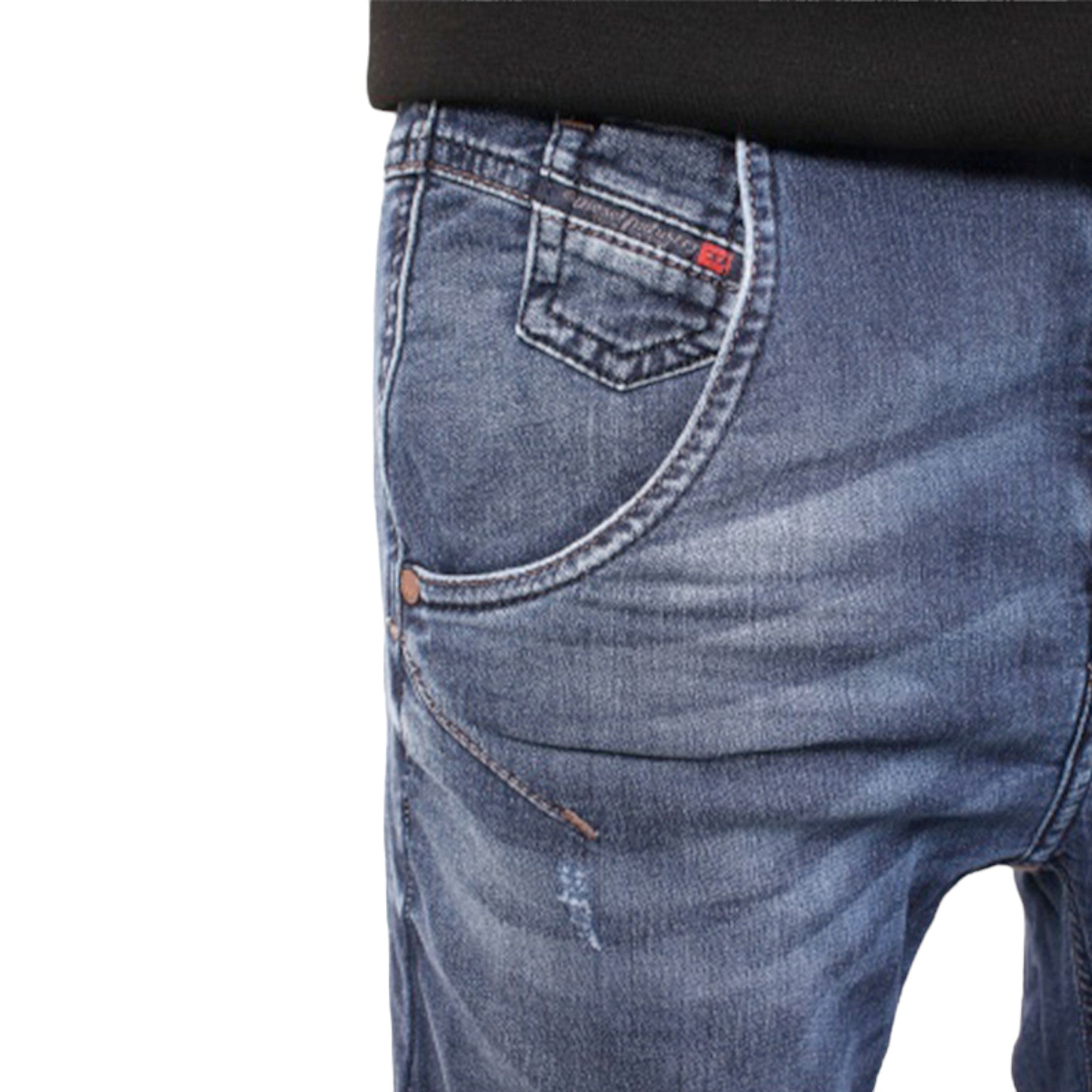 DIESEL FAYZA-NE 0670V Womens Denim Jeans Tapered Leg Stretch Sweat Jogg Pant NEW