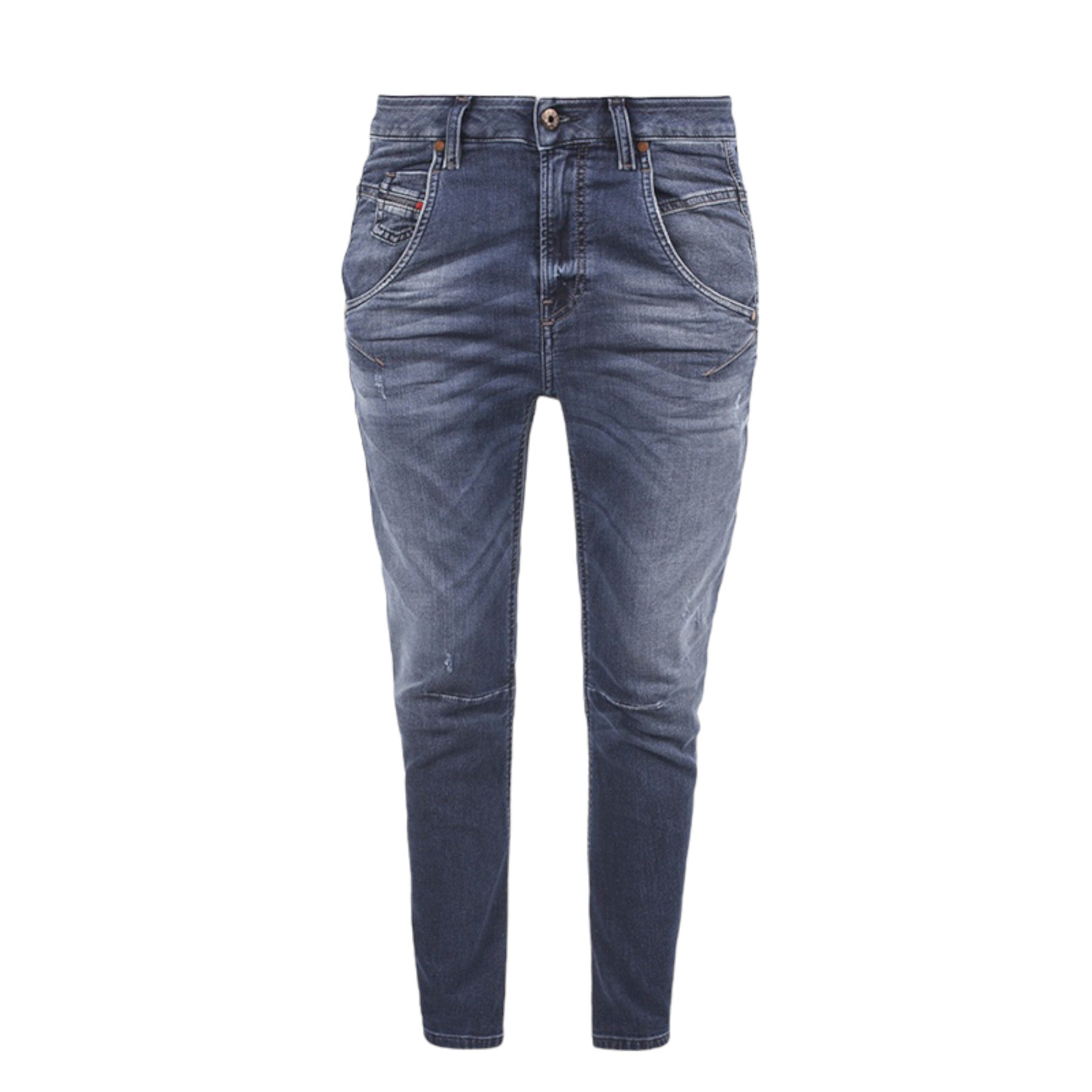 DIESEL FAYZA-NE 0670V Womens Denim Jeans Tapered Leg Stretch Sweat Jogg Pant NEW