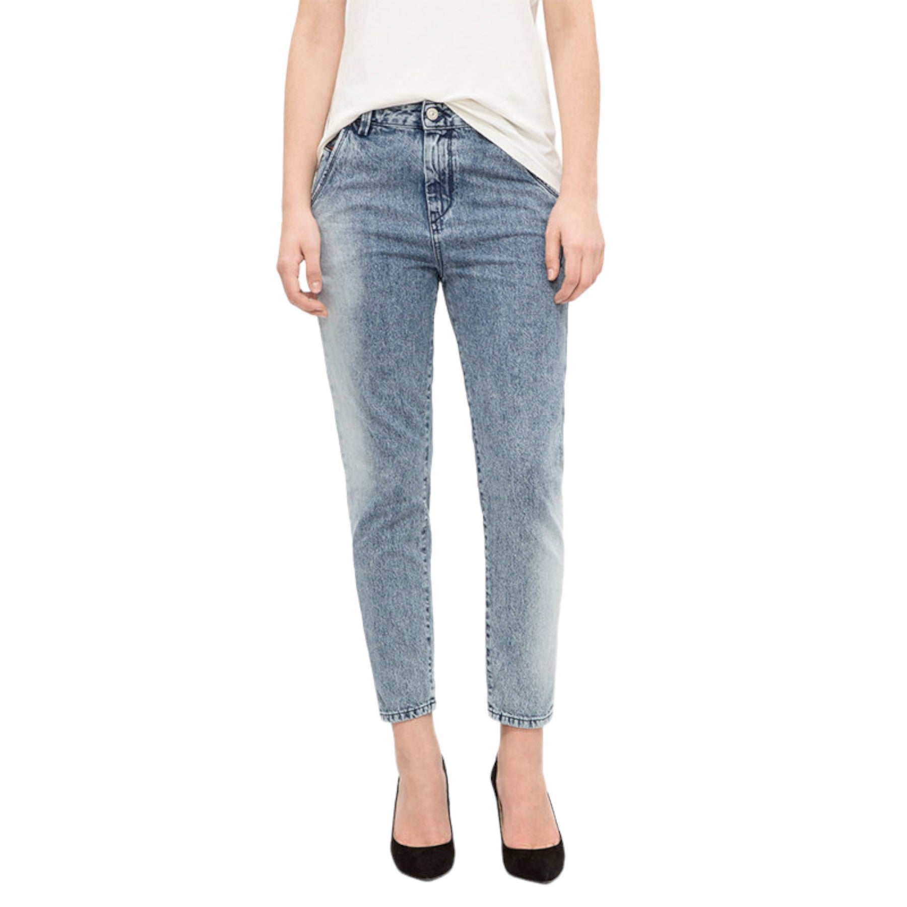 DIESEL FAYZA-NE 084MH Womens Denim Jogg Jeans Tapered Leg Stretchy Regular Pants