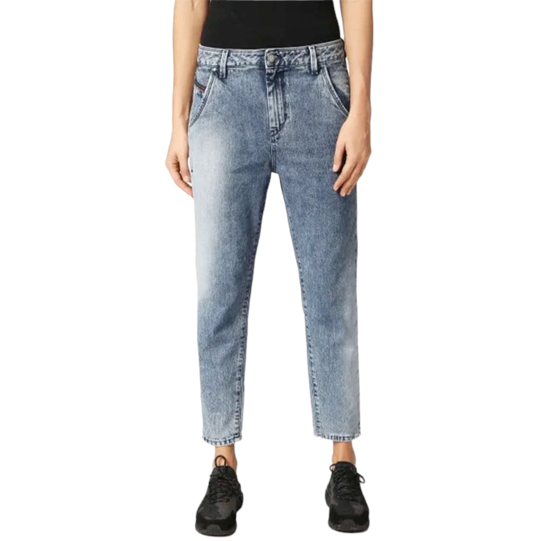 DIESEL FAYZA-NE 084MH Womens Denim Jogg Jeans Tapered Leg Stretchy Regular Pants