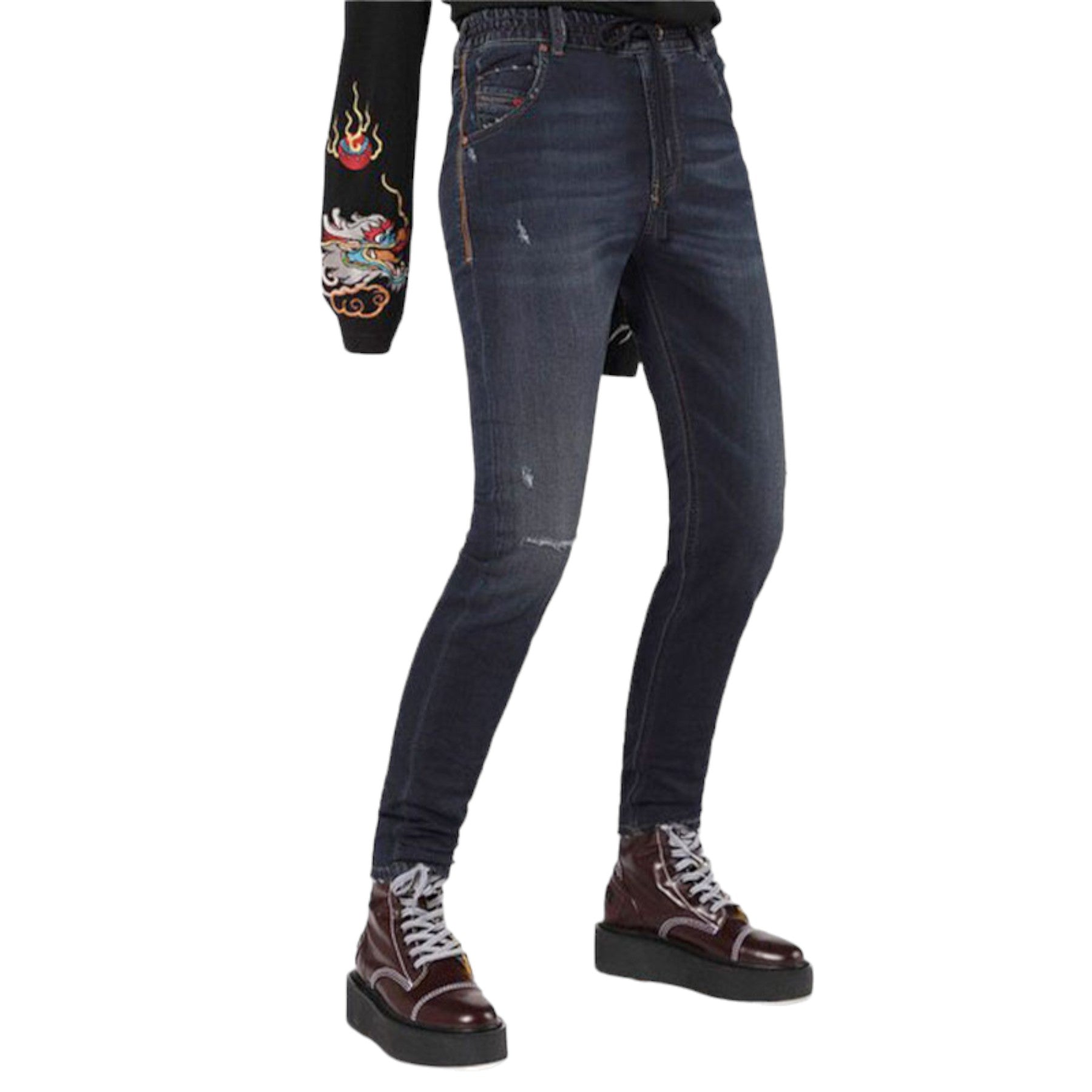 DIESEL KRAILEY NE 0699W Womens Jeans Distressed Slim Fit Ladies Denim Jogg Pants