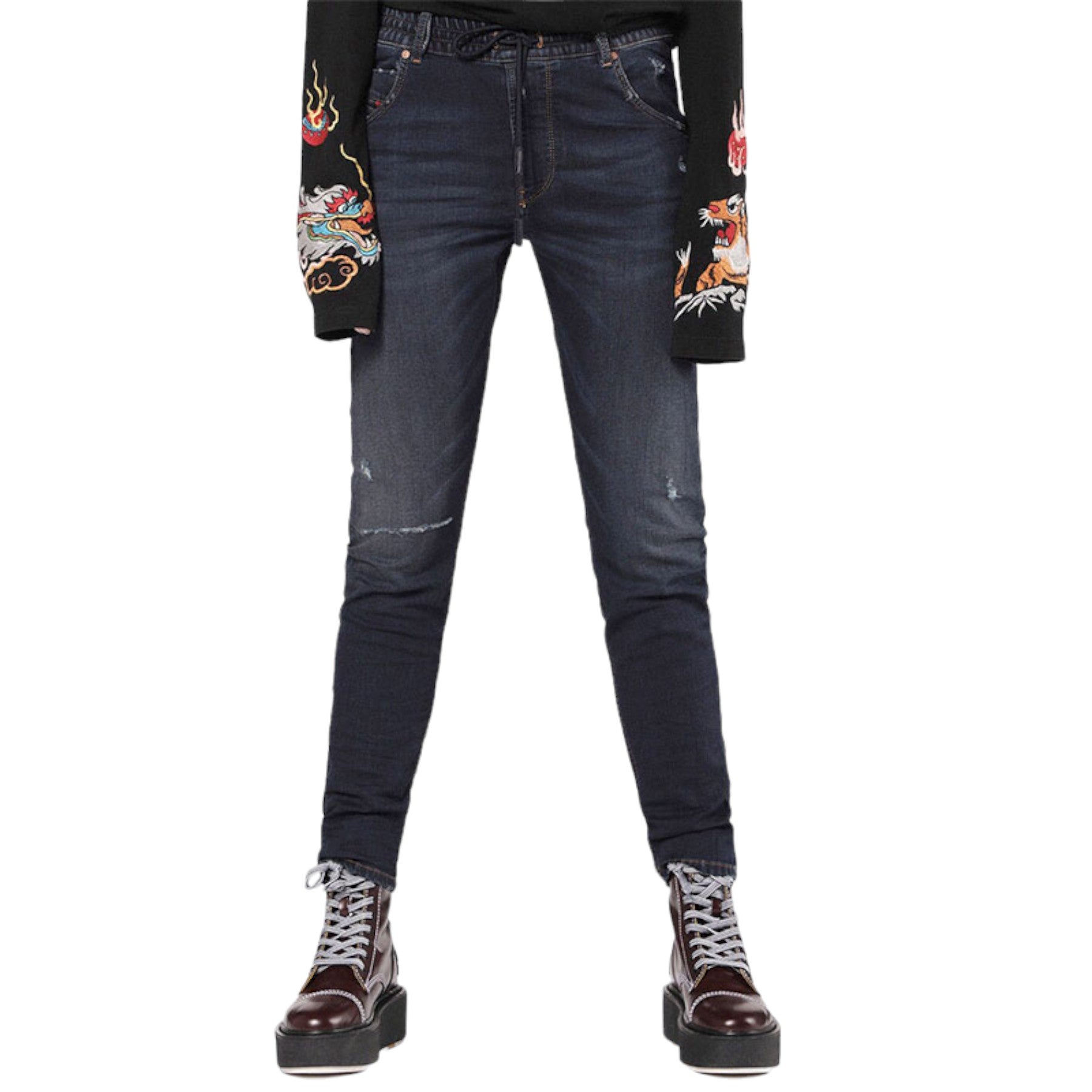 DIESEL KRAILEY NE 0699W Womens Jeans Distressed Slim Fit Ladies Denim Jogg Pants