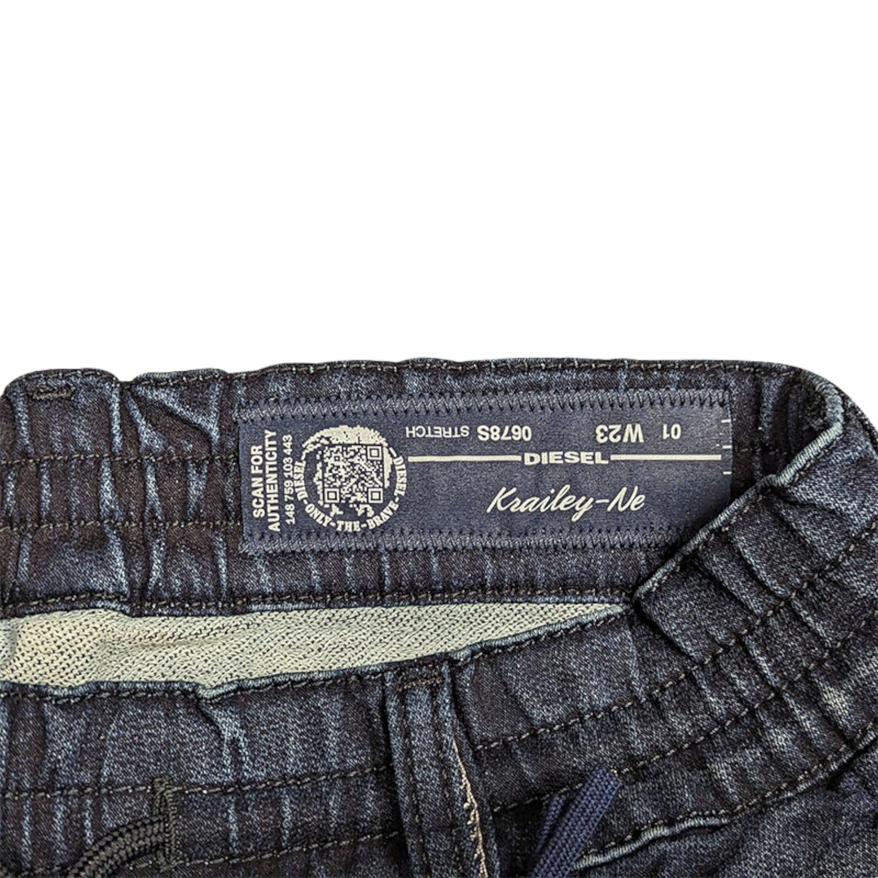 DIESEL KRAILEY NE 0678S Womens Jeans Distressed Skinny Leg Sweat Denim Jogg Pant