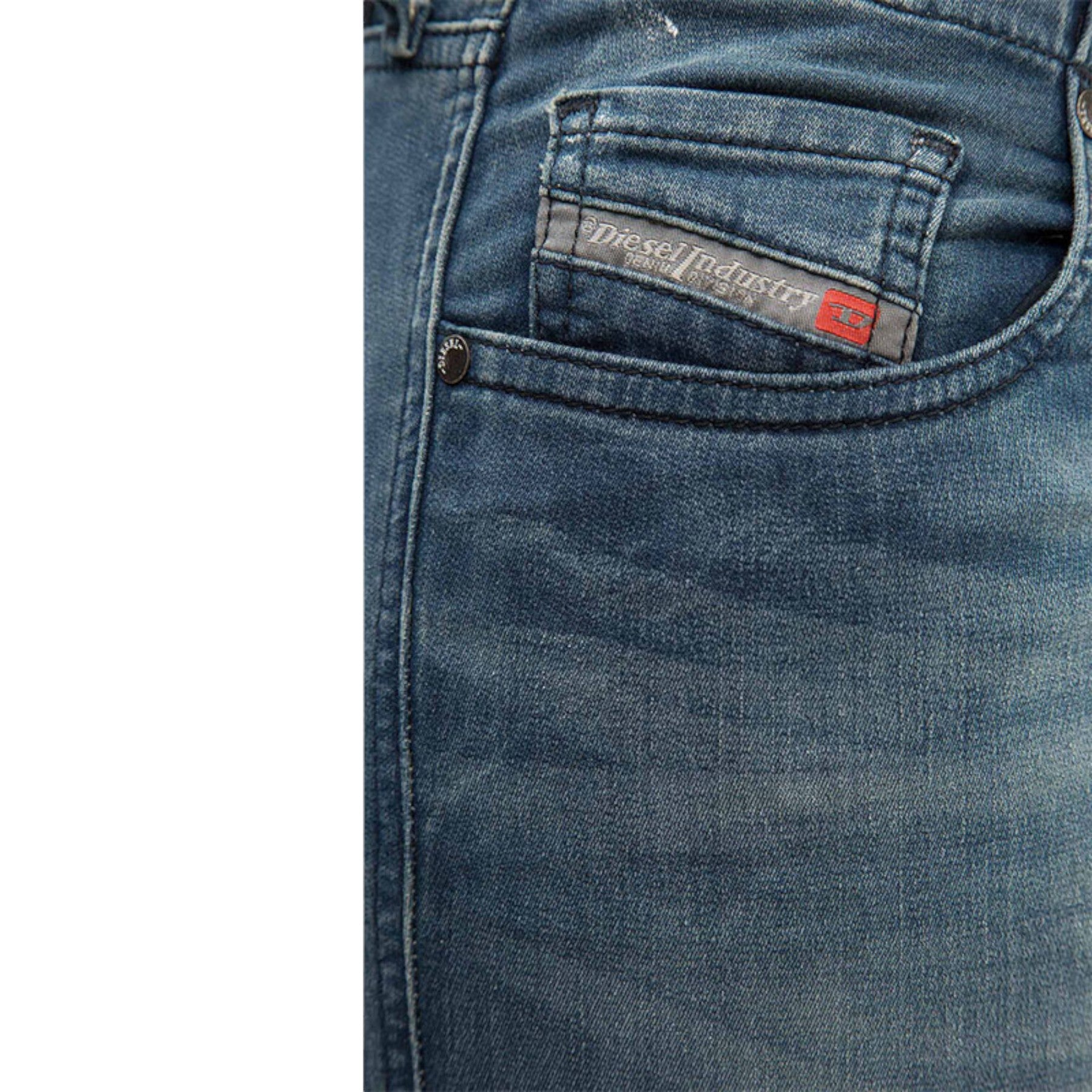 DIESEL GRUPEE NE 0672F Womens Sweat Jogg Jeans Denim Stretchy Slim Fit Blue Pant