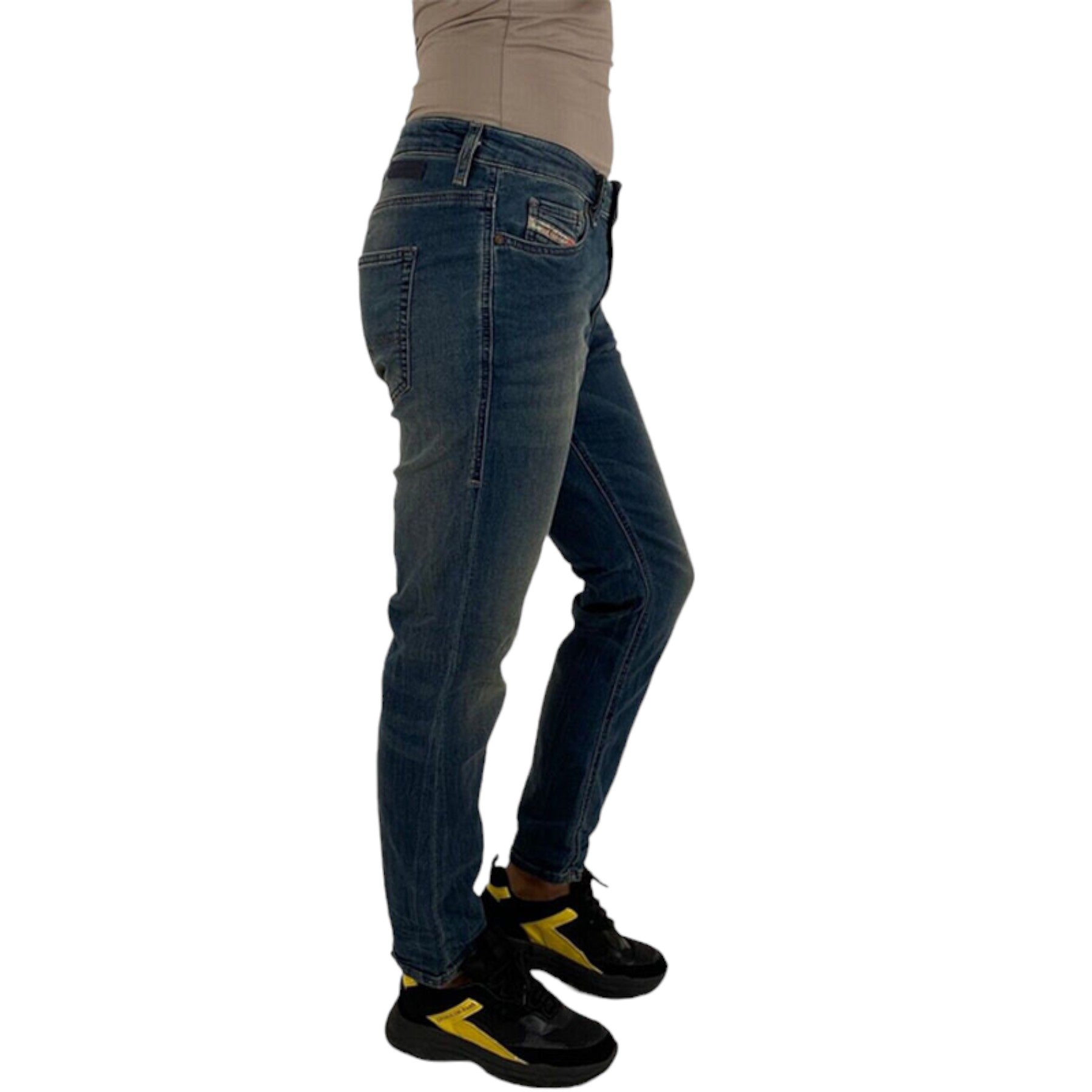 DIESEL GRUPEE NE 0668W Womens Jogg Jeans Denim Stretchy Slim Fit Sweat Pants NEW