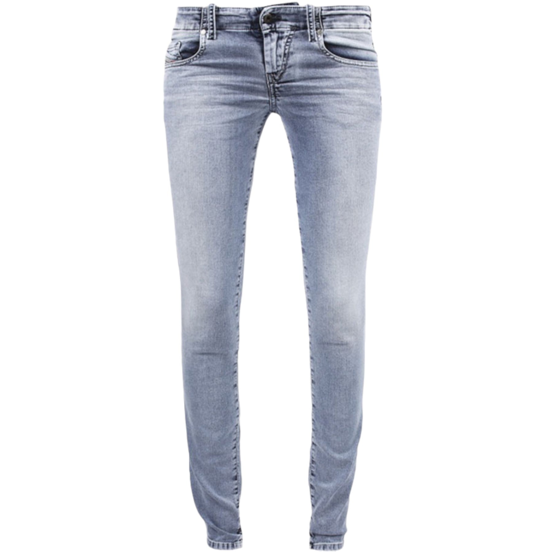 DIESEL GRUPEE NE 0673L Womens Denim Jogg Jeans Sweat Stretchy Slim Fit Blue Pant
