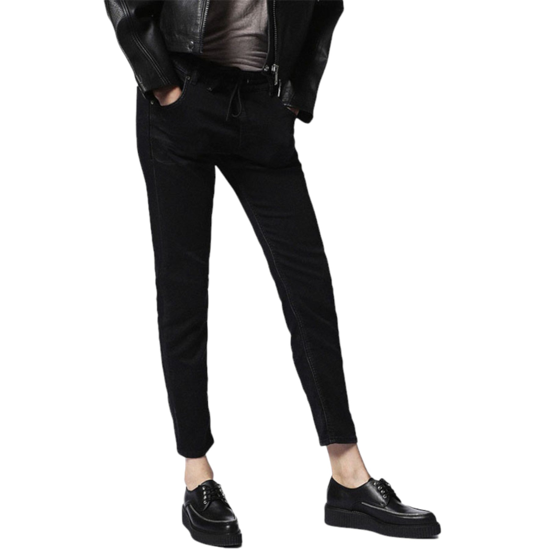 DIESEL KRAILEY NE 0677N Womens Jogg Jeans Slim Fit Skinny Leg Sweat Denim Pants