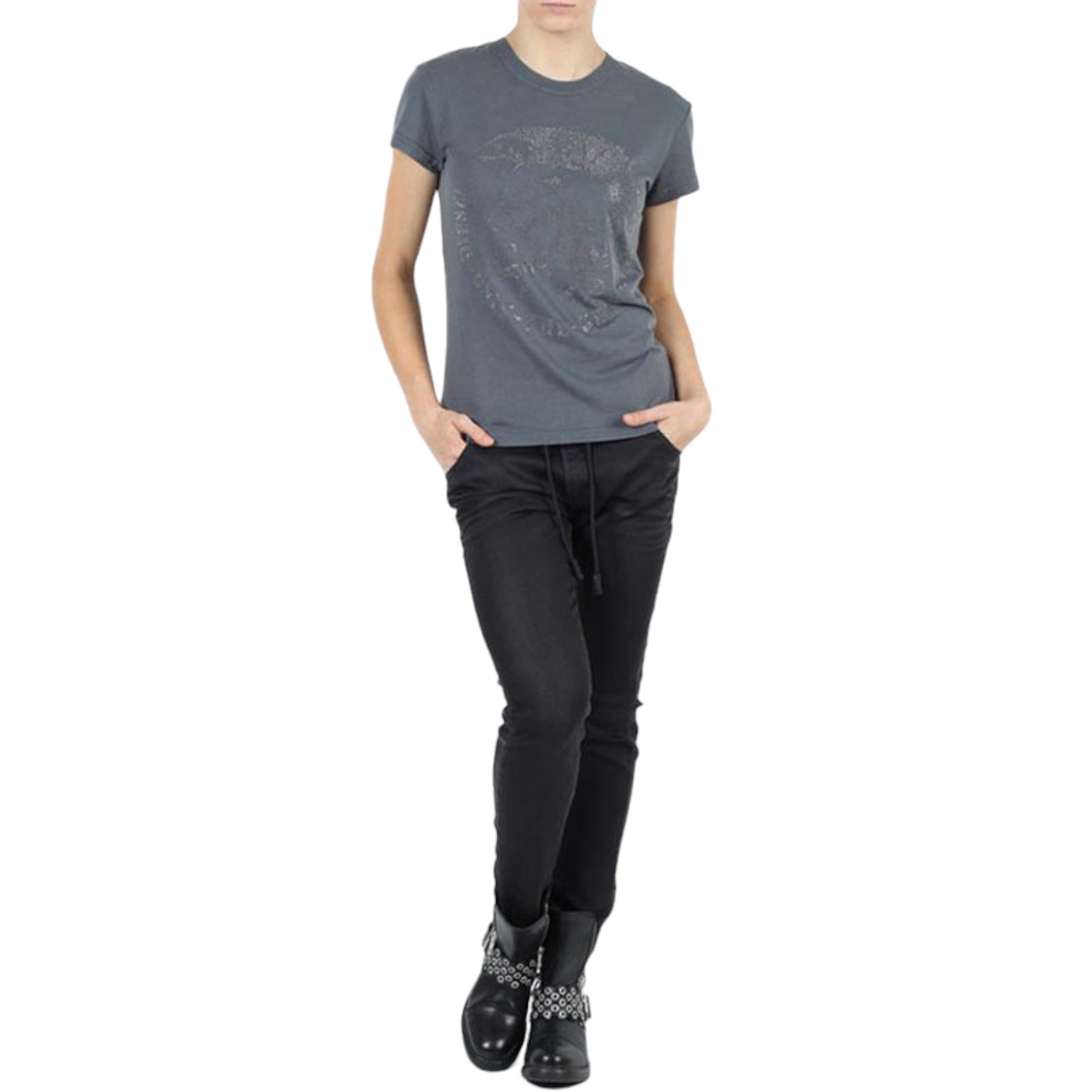 DIESEL KRAILEY NE 0677N Womens Jogg Jeans Slim Fit Skinny Leg Sweat Denim Pants