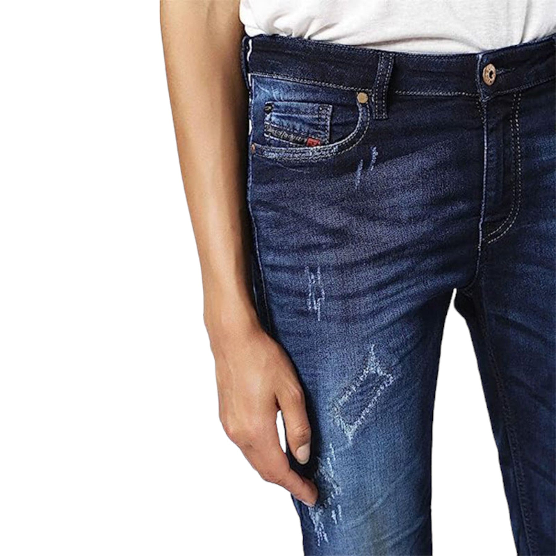 DIESEL RIZZO NE 0676F Womens Jogg Jeans Slim Fit Stretch Denim Sweat Pants NEW