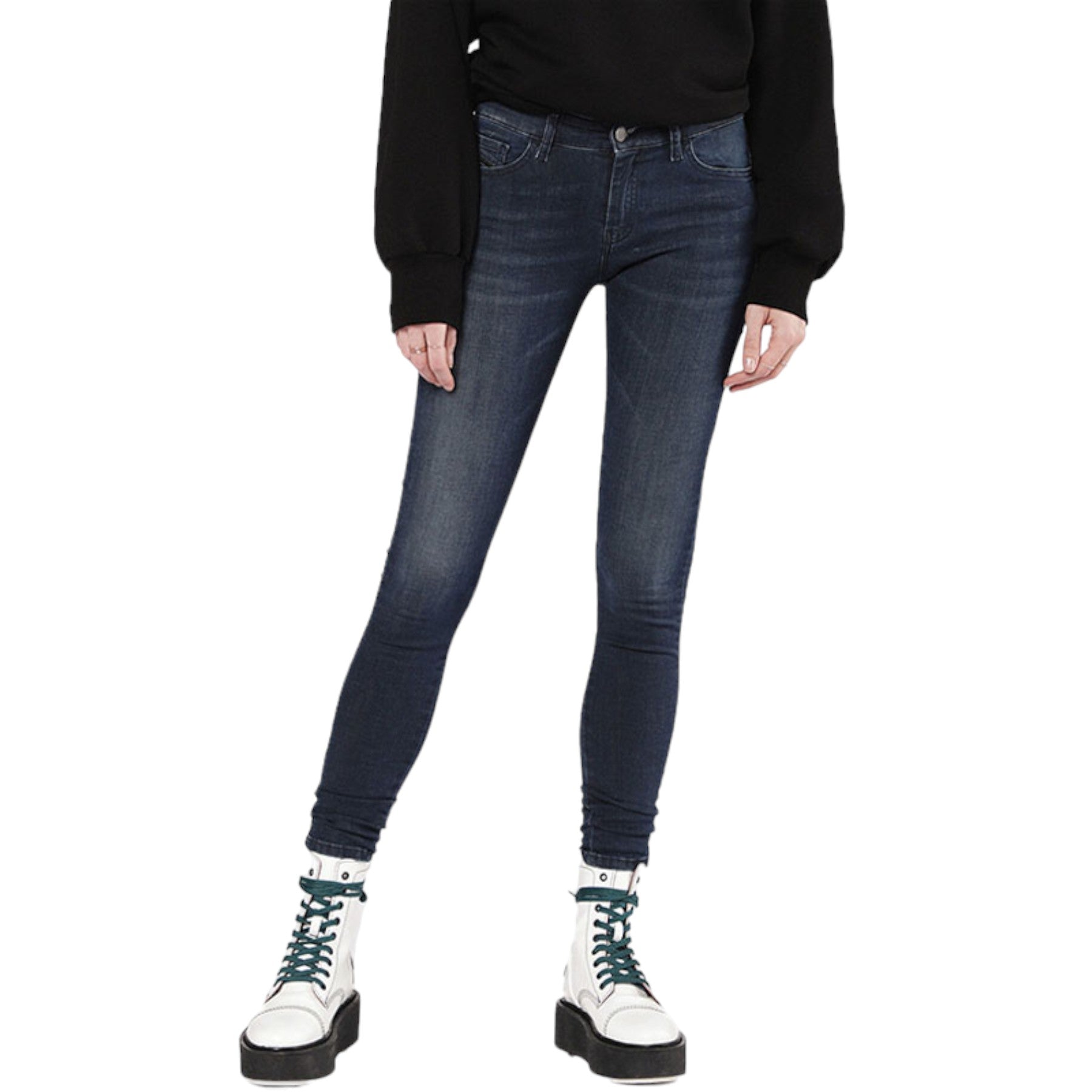 DIESEL Slandy 0681G Womens Jeans  Denim Slim Fit Skinny Leg Stretch Jogg Pant