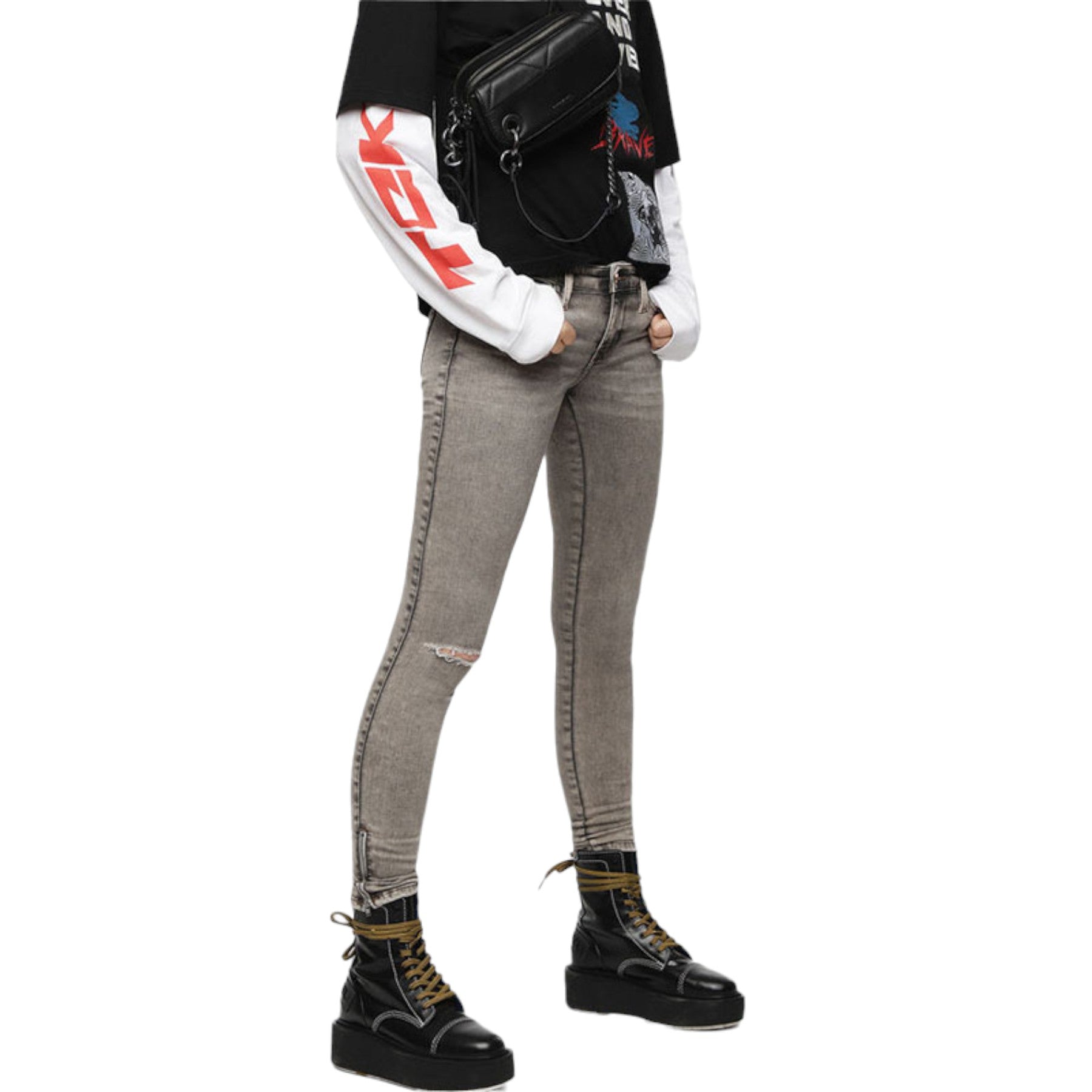 DIESEL Slandy 084UP Womens Jogg Jeans Denim Slim Fit Skinny Leg Stretch Pants