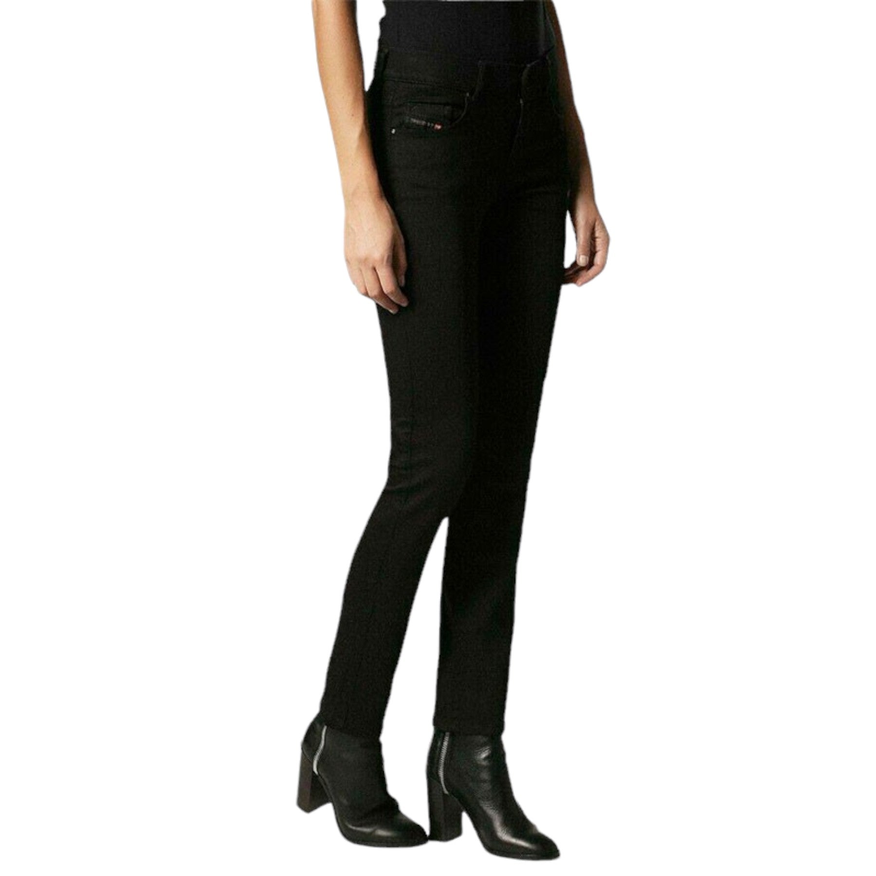 DIESEL SLANDY 0800R Womens Jeans Denim Casual Pants Slim Fit Black Trousers NEW