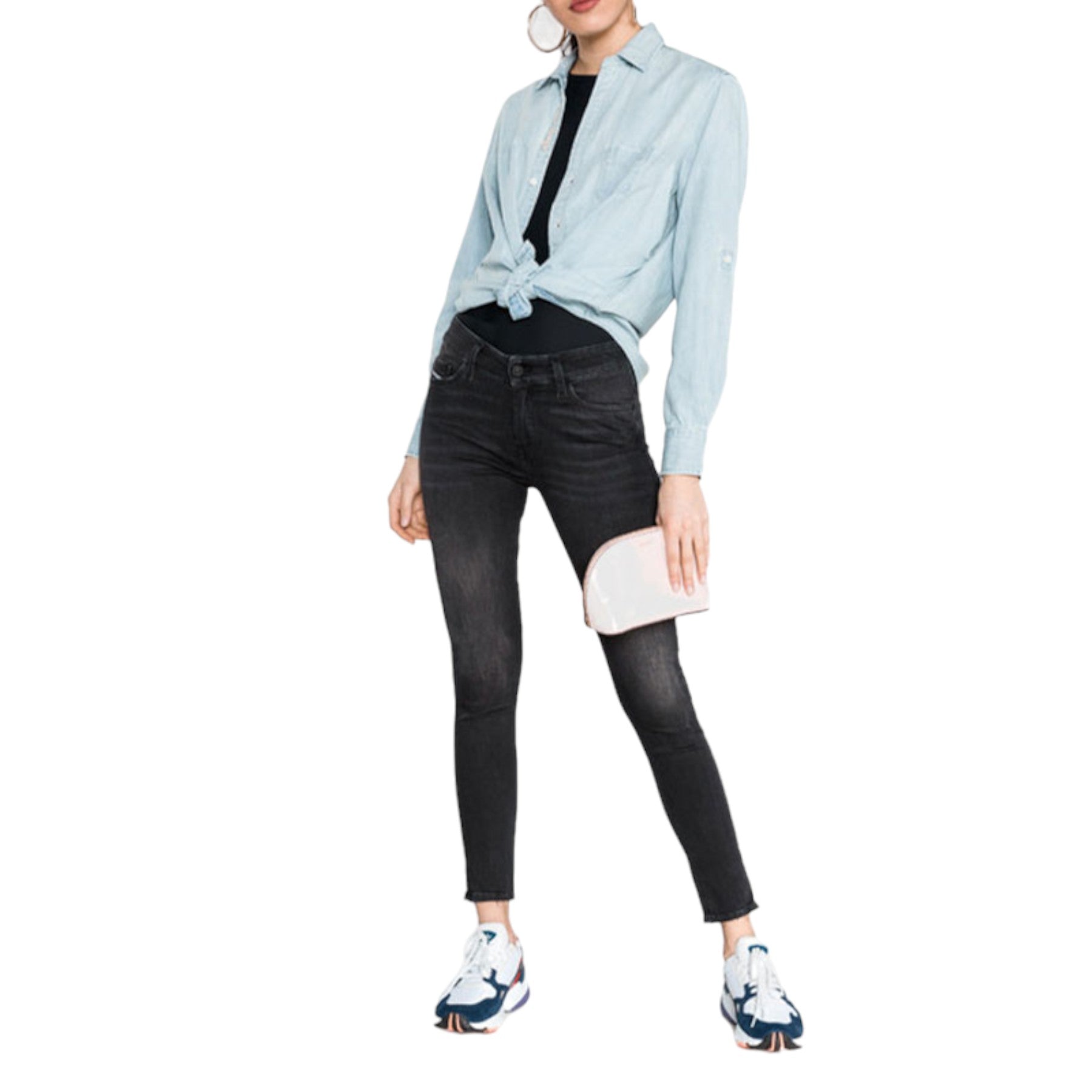 DIESEL Slandy 069BU Womens Denim Jeans Slim Fit Skinny Casual Stretch Pants W26