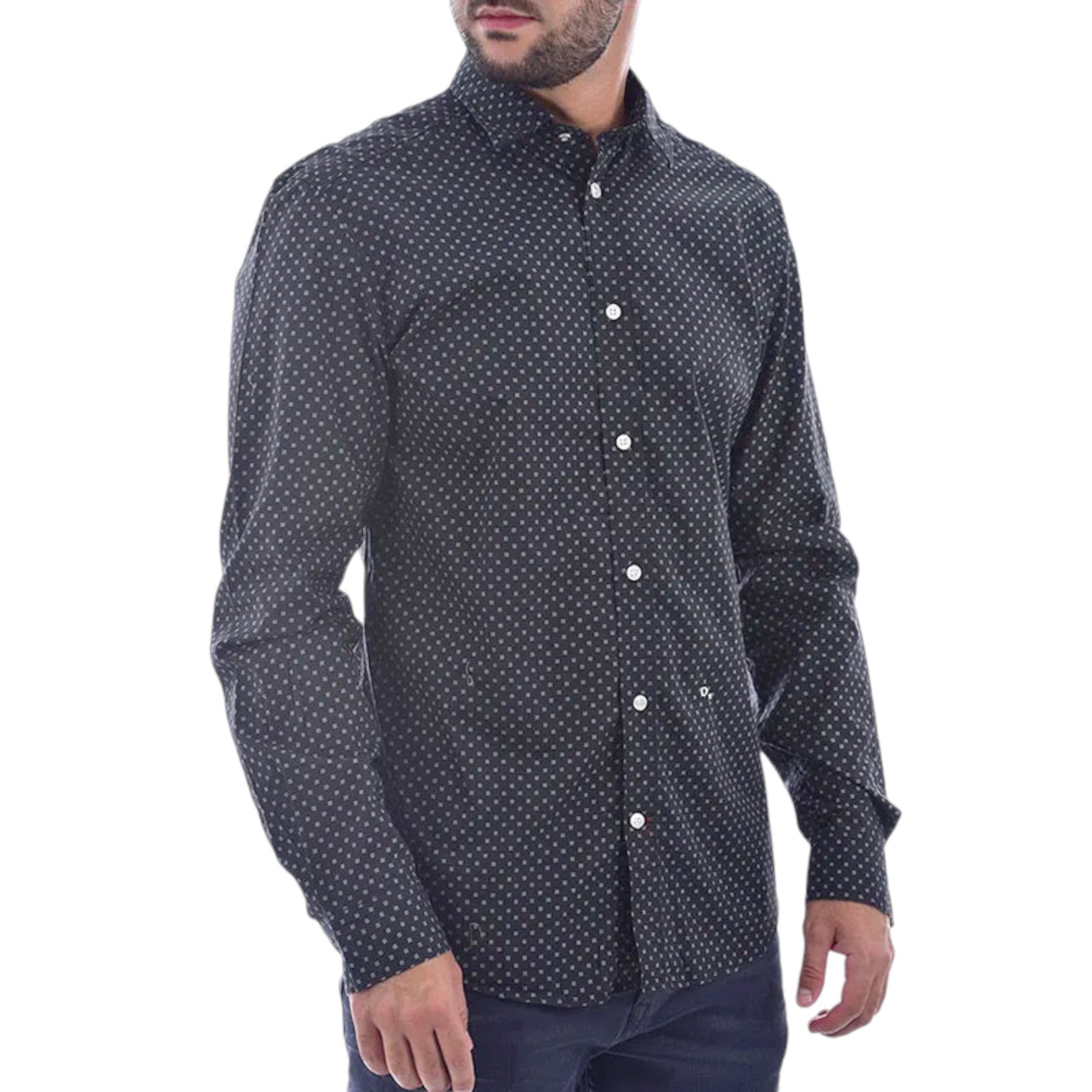 DIESEL S BLANCA 0WALH Mens Shirts Long Sleeve Slim Fit Camicia Cotton Shirt NEW