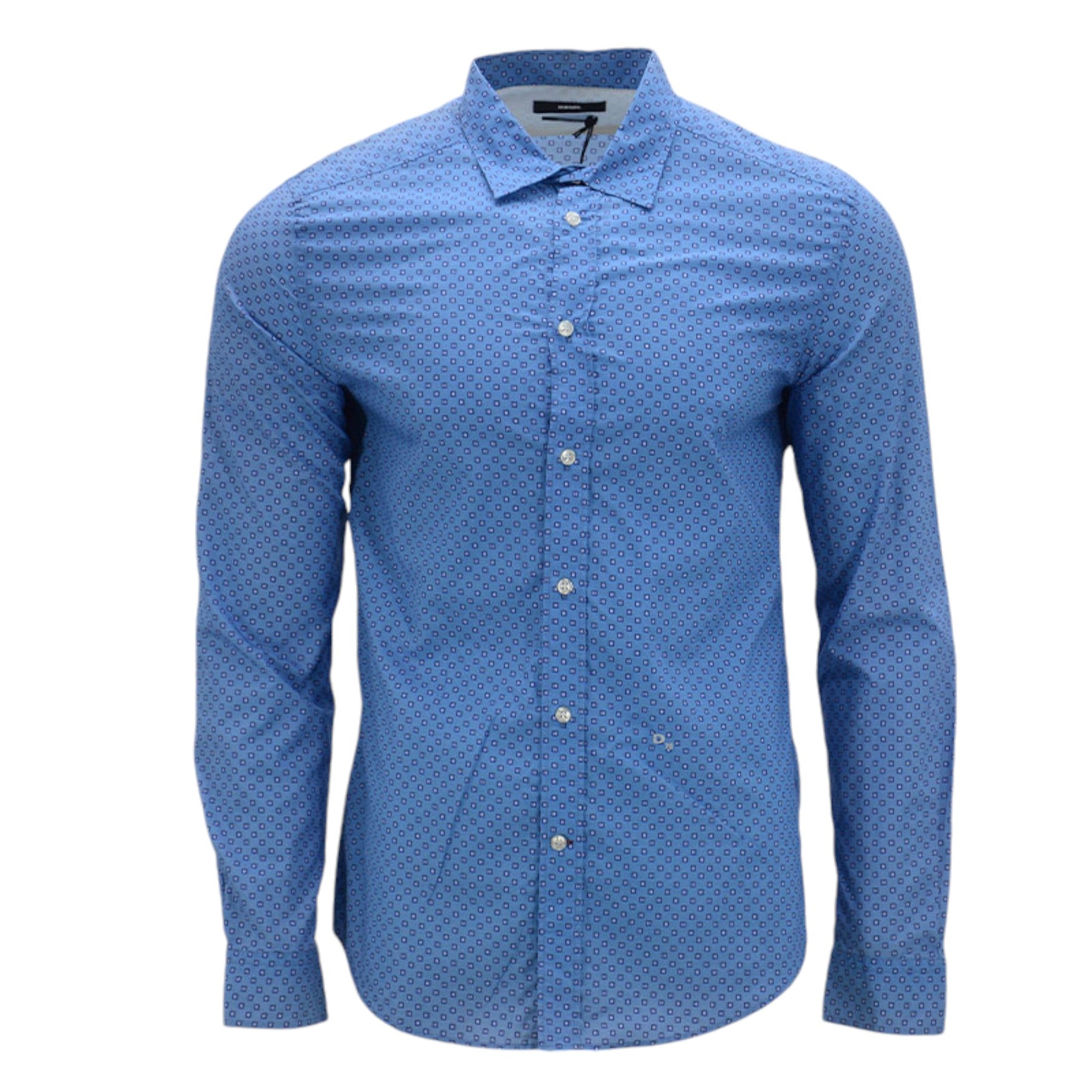 DIESEL S BLANCA 0WALH Mens Shirts Long Sleeve Slim Fit Camicia Cotton Shirt NEW